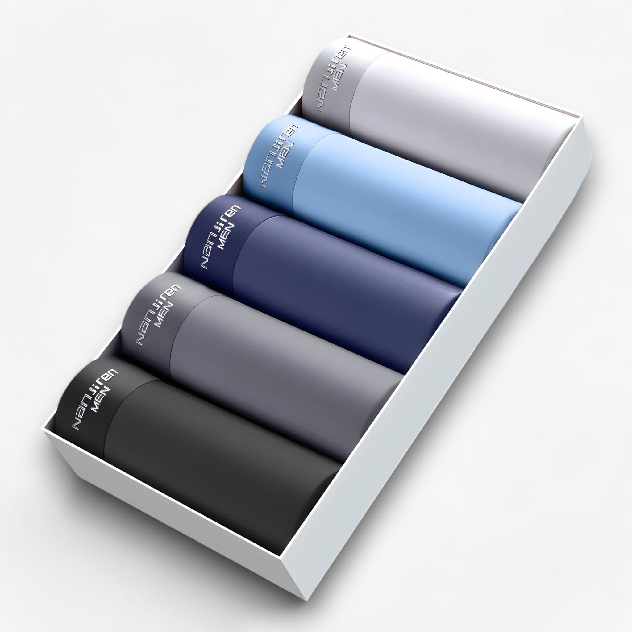 Leo | Slip da uomo - Traspirante e senza cuciture (5+5 gratis) - Nero-grigio-blu-azzurro chiaro-grigio chiaro - Zeer aanbevolen-tag - Concept Palermo