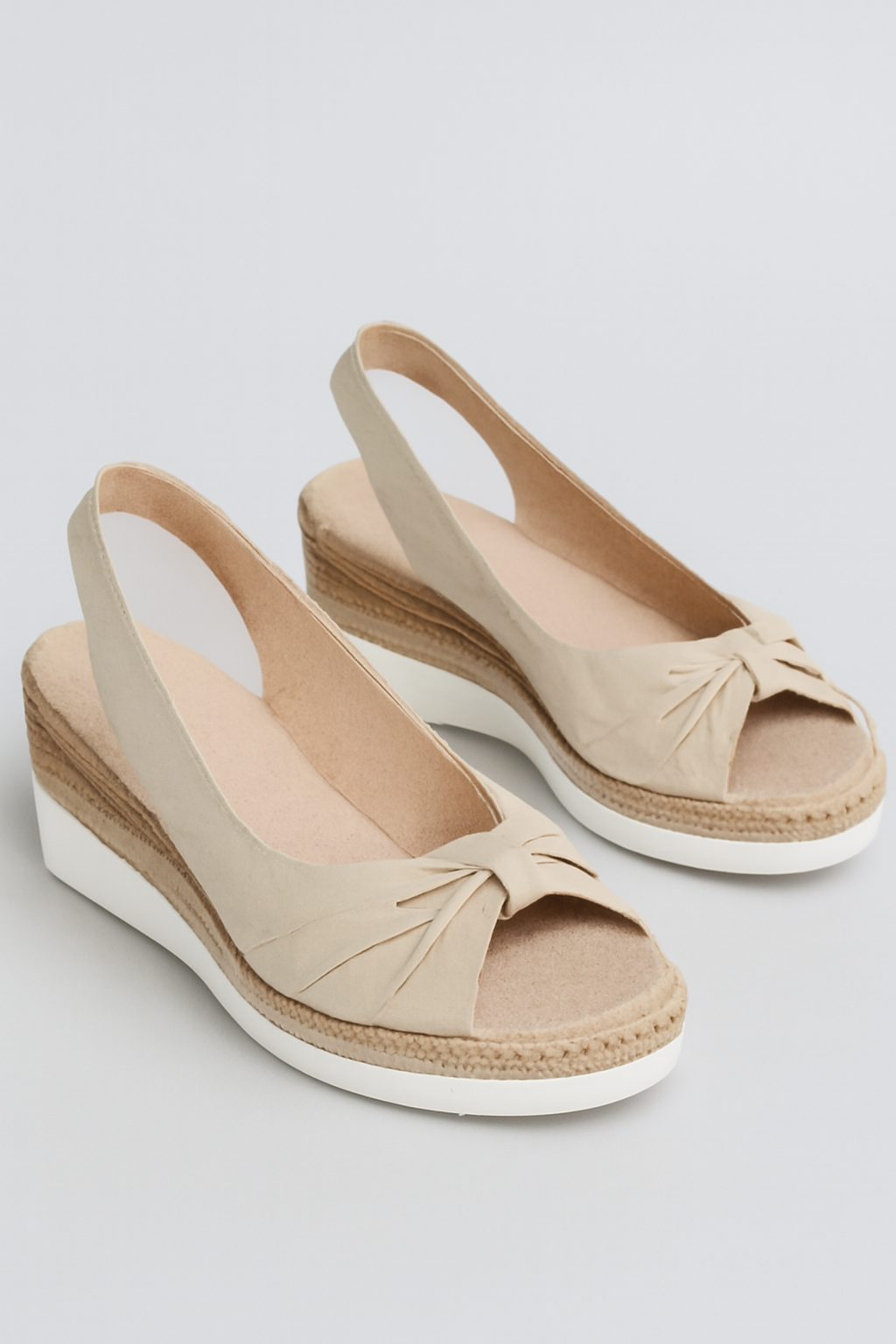 Adele | Sandali con fiocco in corda per donna – Comodi e estivi - Beige - 100425 110425 shoes women - Concept Palermo