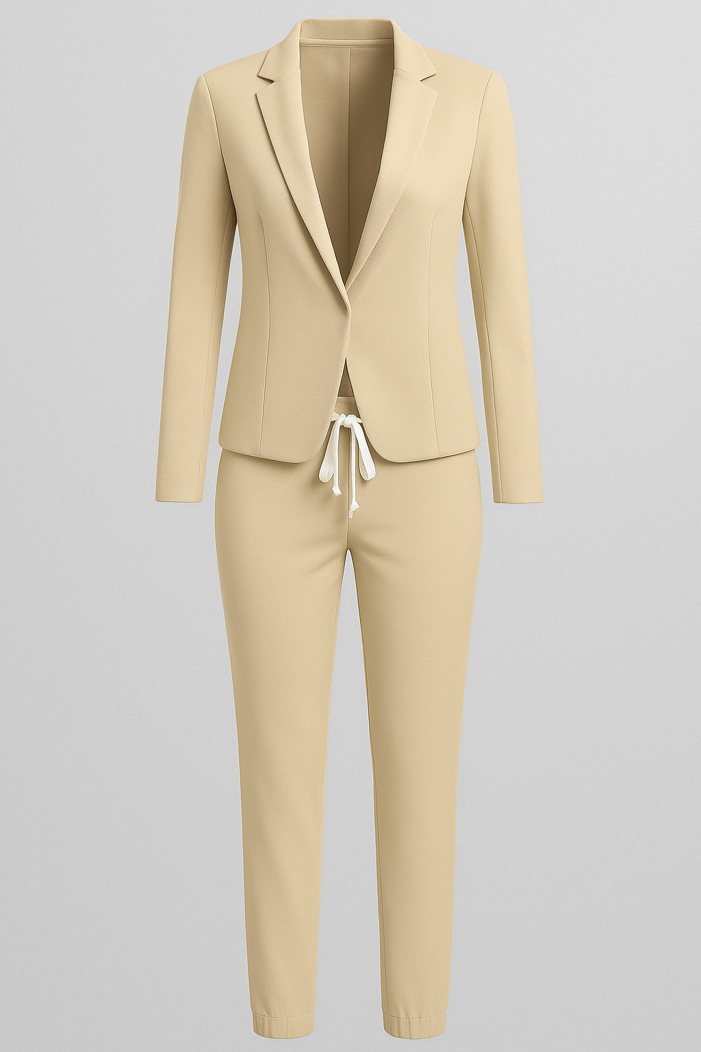 Amelie | Set da donna blazer con pantaloni jogger - Beige - fashion Pants women set blazer women - Concept Palermo