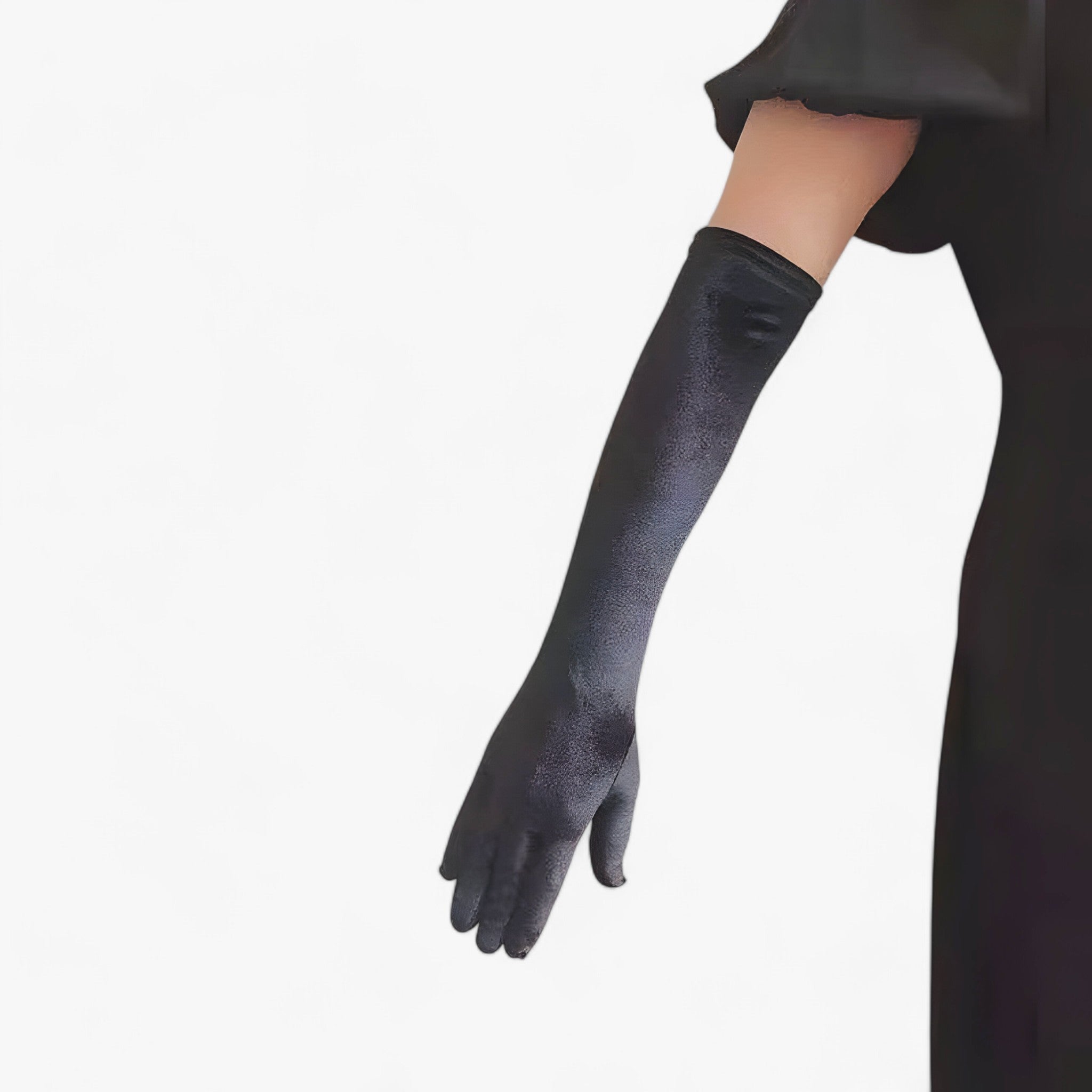 Lily | Guanti di velluto da donna - Elegante stile retrò e calore - Nero 44cm Taglia unica - - Concept Palermo