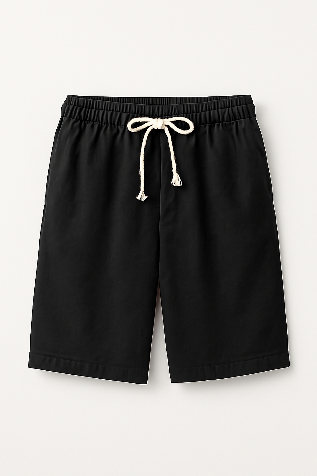 Aiden| Pantaloncini estivi leggeri in lino con coulisse - Nero - short shorts for men - Concept Palermo