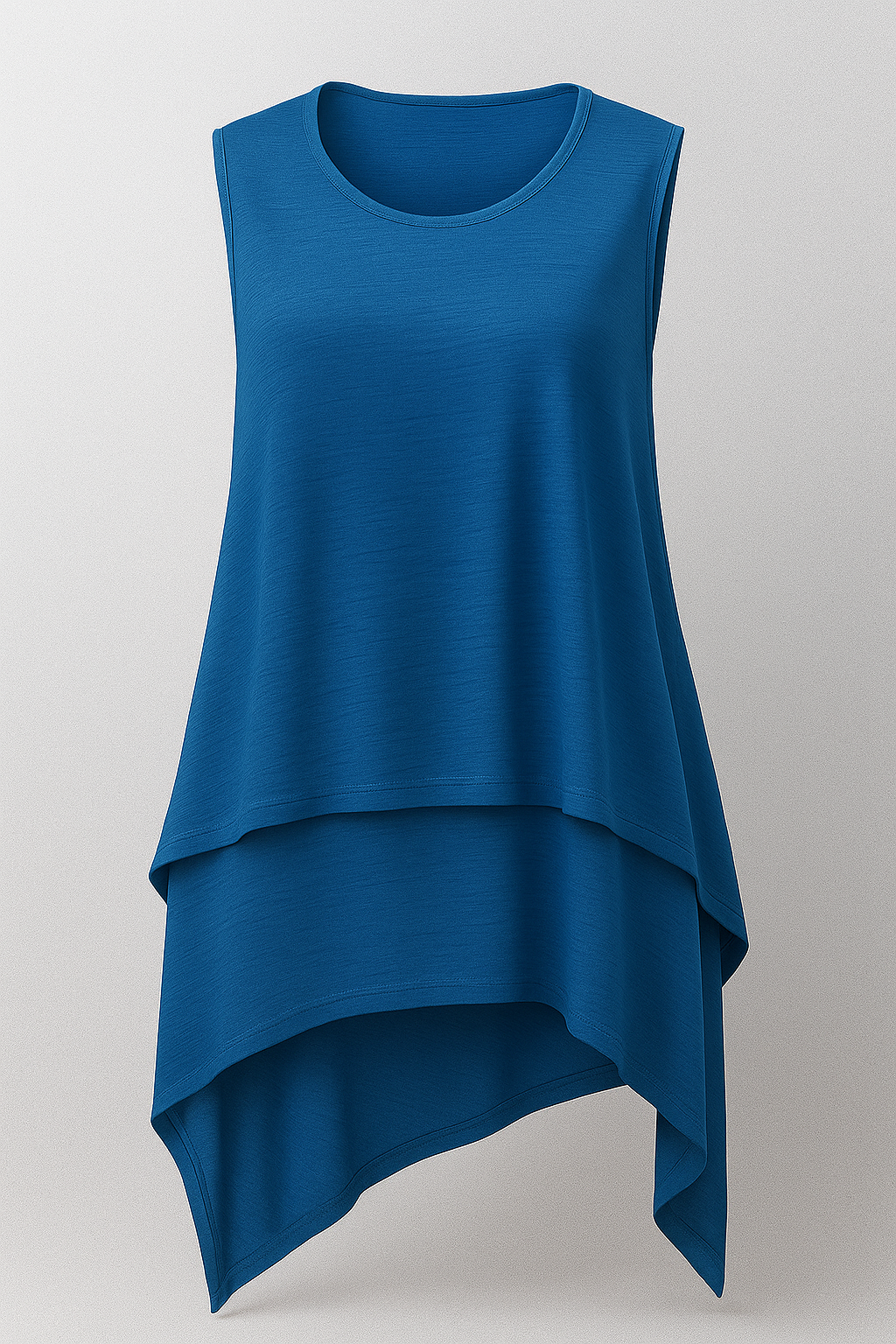 Aria | Top senza maniche asimmetrica fluida - Blu - - Concept Palermo