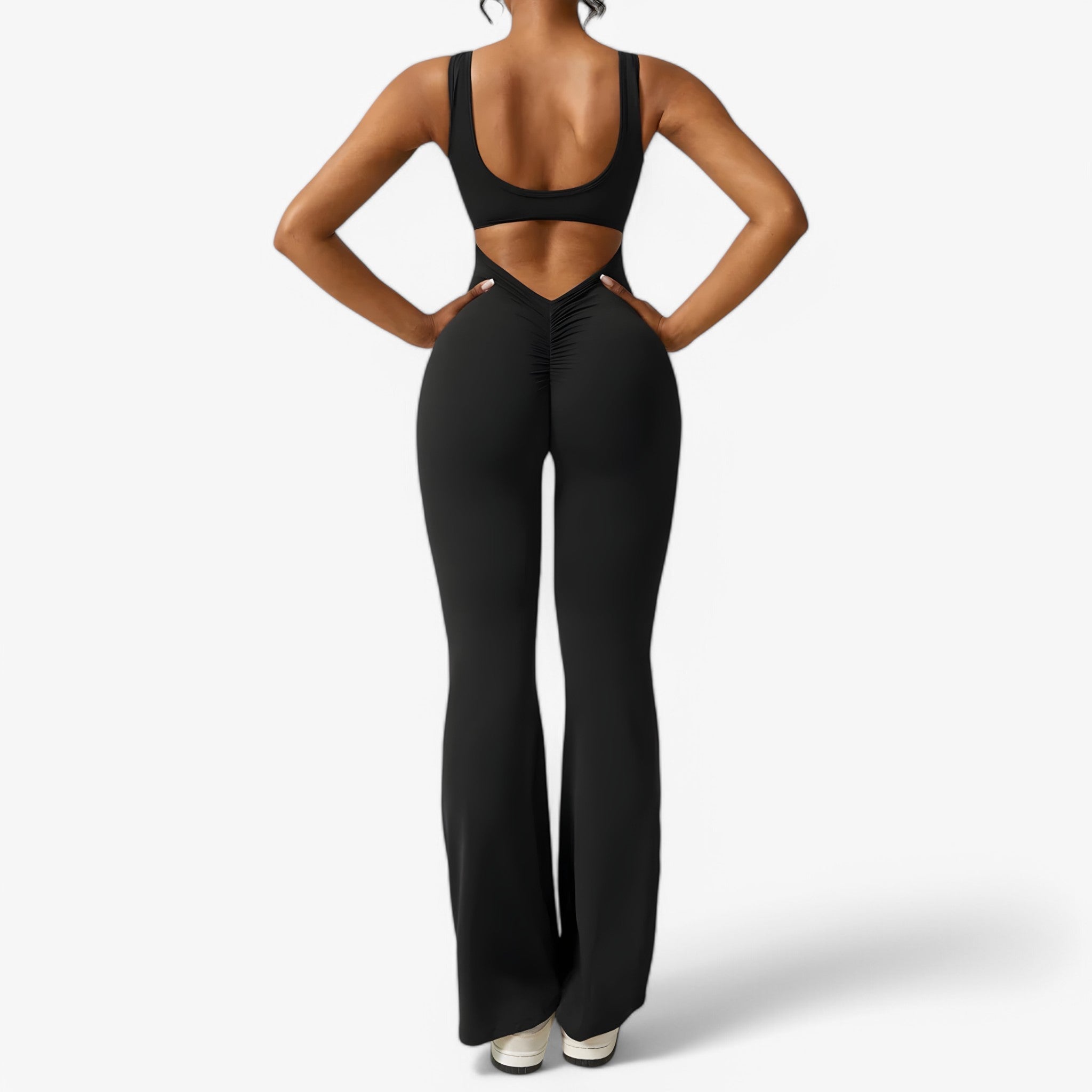 Olga - Jumpsuit V-scollo Udligende - Nero (solo 9 disponibili) - Bestsellers Dames Kleding - Concept Palermo