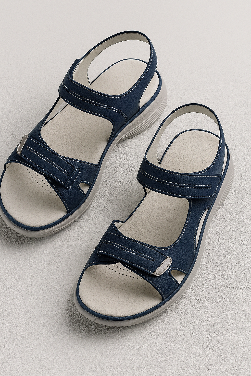 Sofia | Sandali comodi con velcro e suola ergonomica - Dunkelblue - fashion Fashion & Casual Sandals shoes for women women womens fashion - Concept Palermo