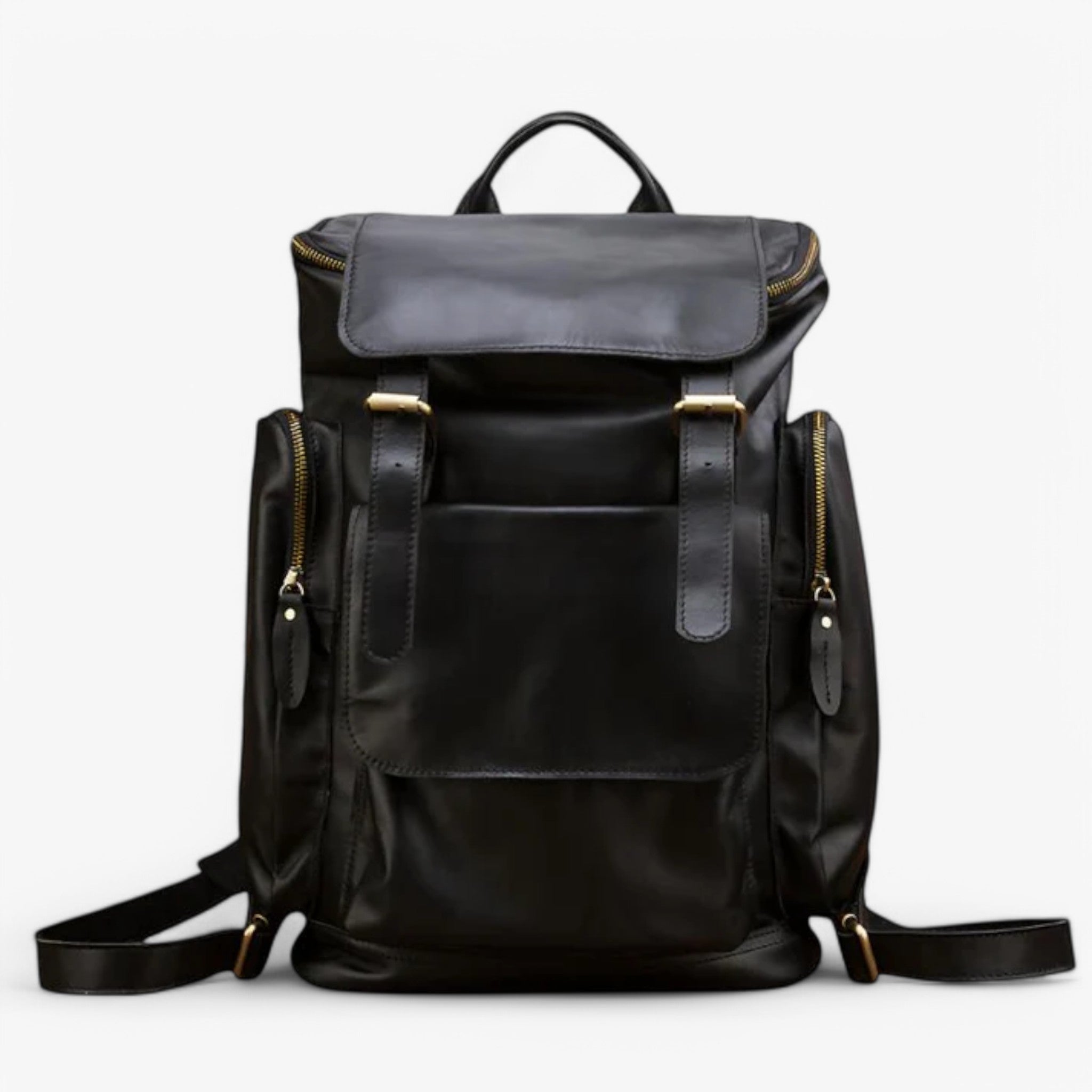 Artù | Zaino in pelle retrò - Nero - - Concept Palermo