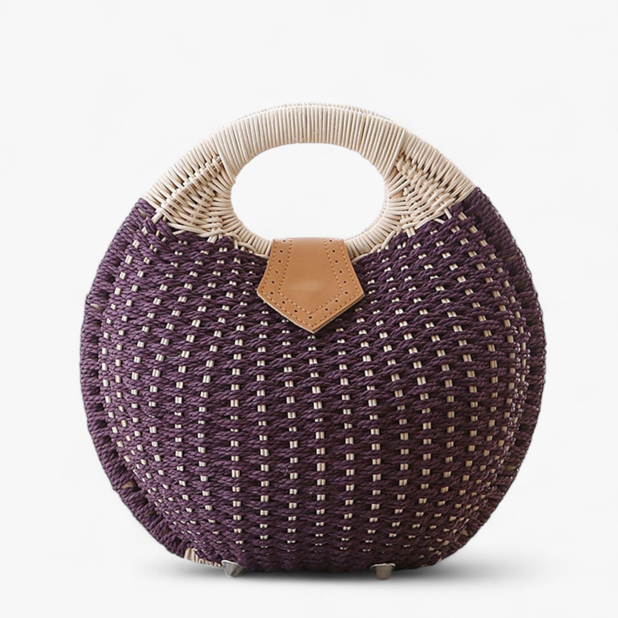 Charlotte | Borsa in rattan - Viola - Bags handbags rattan bags Tassen women bags Women's handbags - Concept Palermo