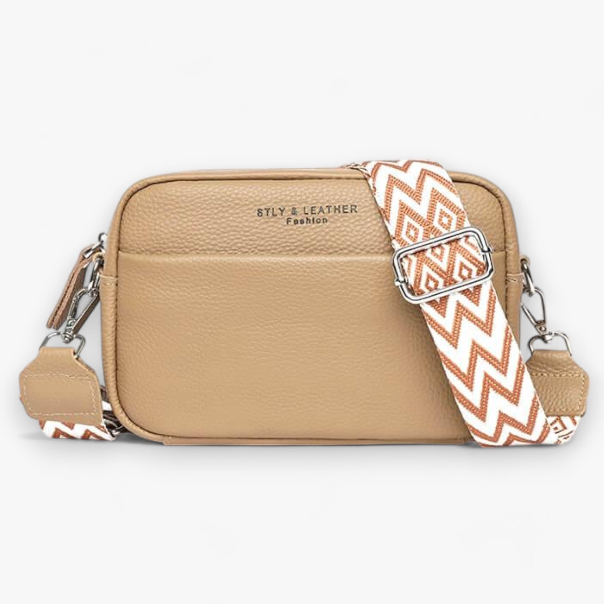 Crossbody Bag™ - Borsa da donna in pelle - Cachi - ac Old (Google) old_google - Concept Palermo