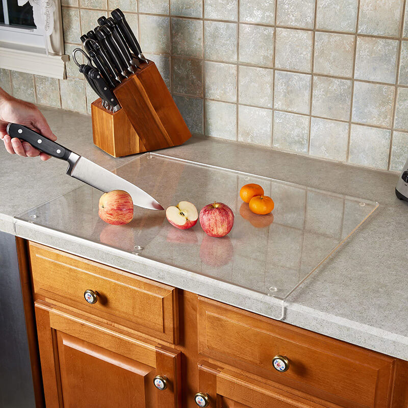 CrystalCut | Migliore visibilità, antiscivolo per tagliare in sicurezza - - Anti-Slip Cutting Board Clear Cutting Board for Kitchen Cutting Board Cutting Boards Durable Kitchen Tool Family-Friendly Kitchen Tool home Kitchen Essentials Meal Preparation Essentials sale Transparent Cutting Board Versatile Cutting Board - Concept Palermo