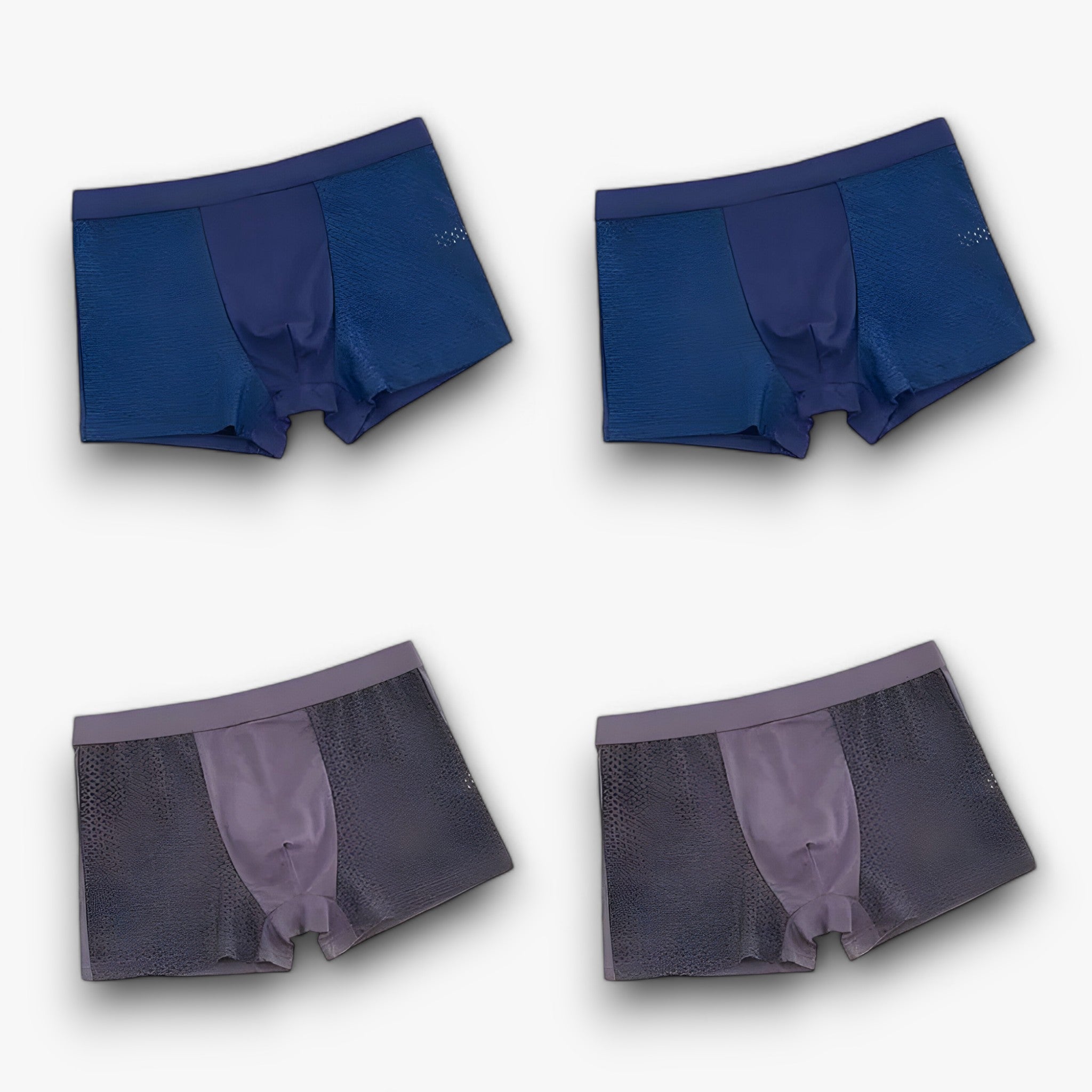 Aiden | Classic Boxer Pants - Boxer da uomo dal fascino senza sforzo (4+4 GRATIS) - 2 blu 2 grigio - boxer shorts boxers - Concept Palermo
