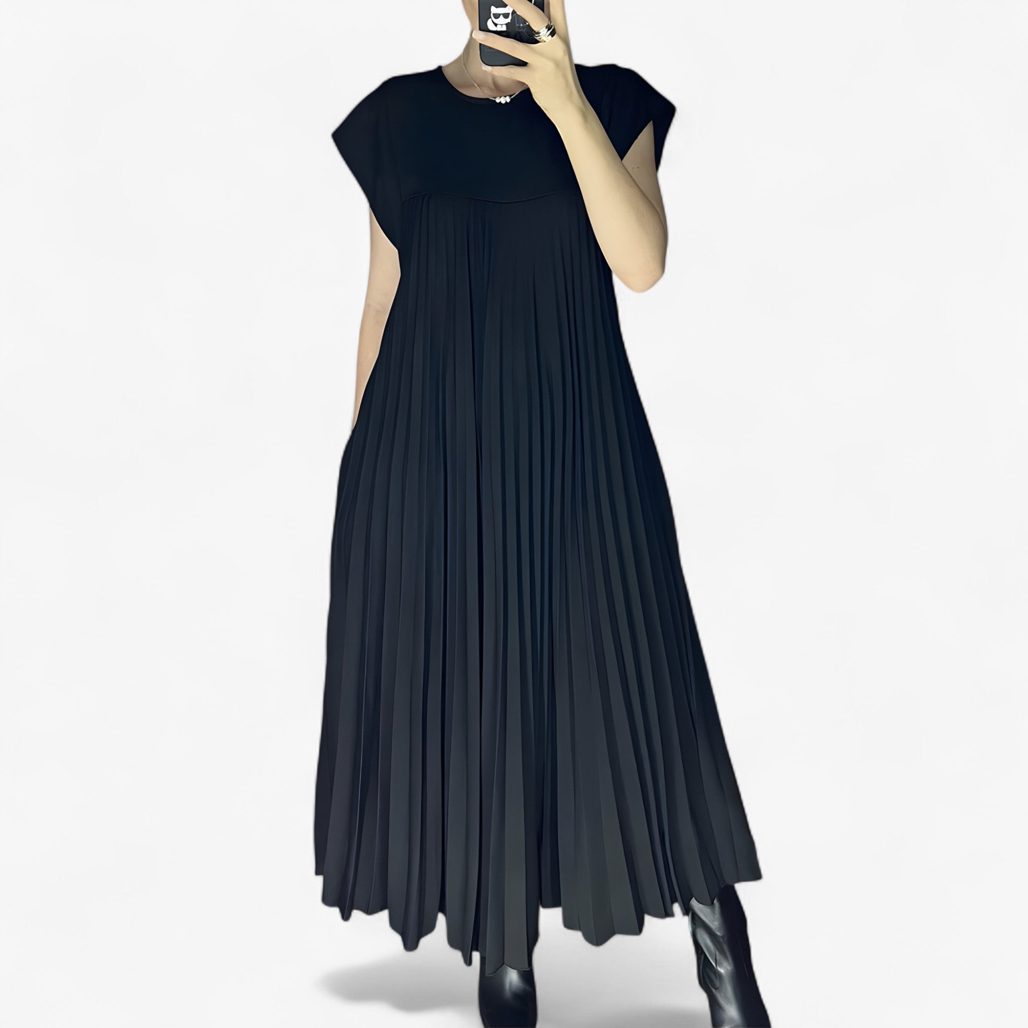 Aduana | Vestito Senza Maniche con Pieghe Eleganti - - - Concept Palermo