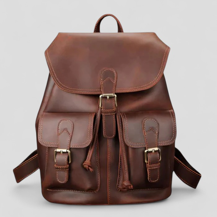 Leonardo | Zaino in Pelle Premium - Marrone - bag bag for men Bags bags for men Leather Bag men bag mens bag - Concept Palermo