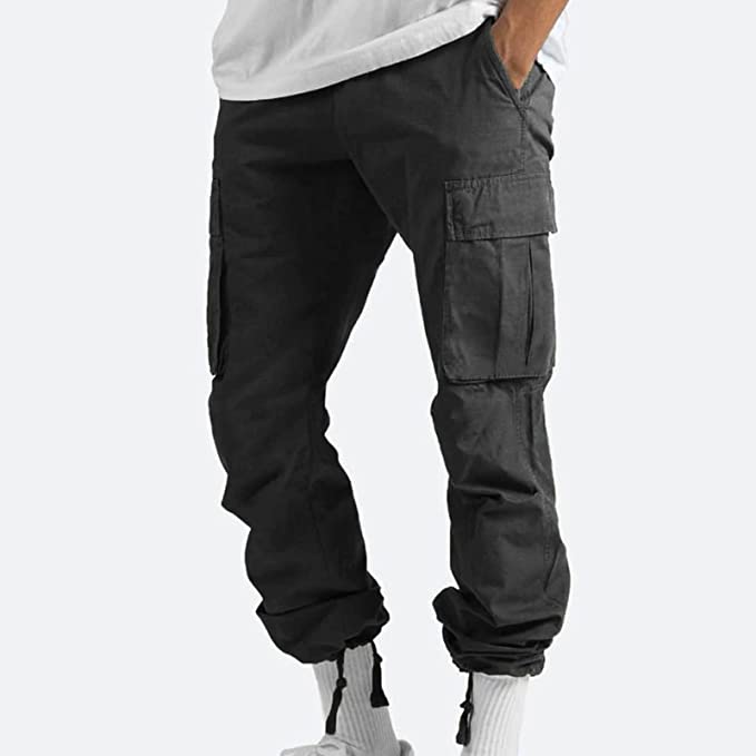 Pantaloni cargo Daan - Nero - cargo pants - Concept Palermo