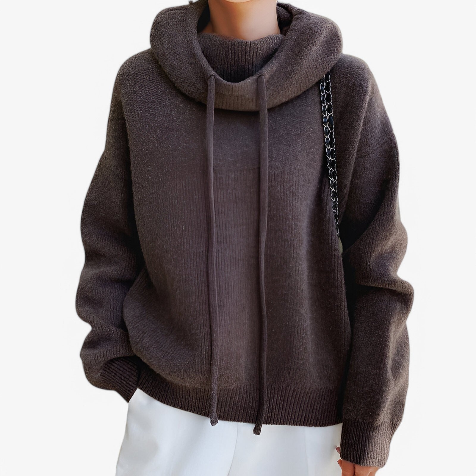 Irene | Maglione a collo alto - Elegante e accogliente - Marrone - Bestverkocht Dames Sale Tops - Concept Palermo