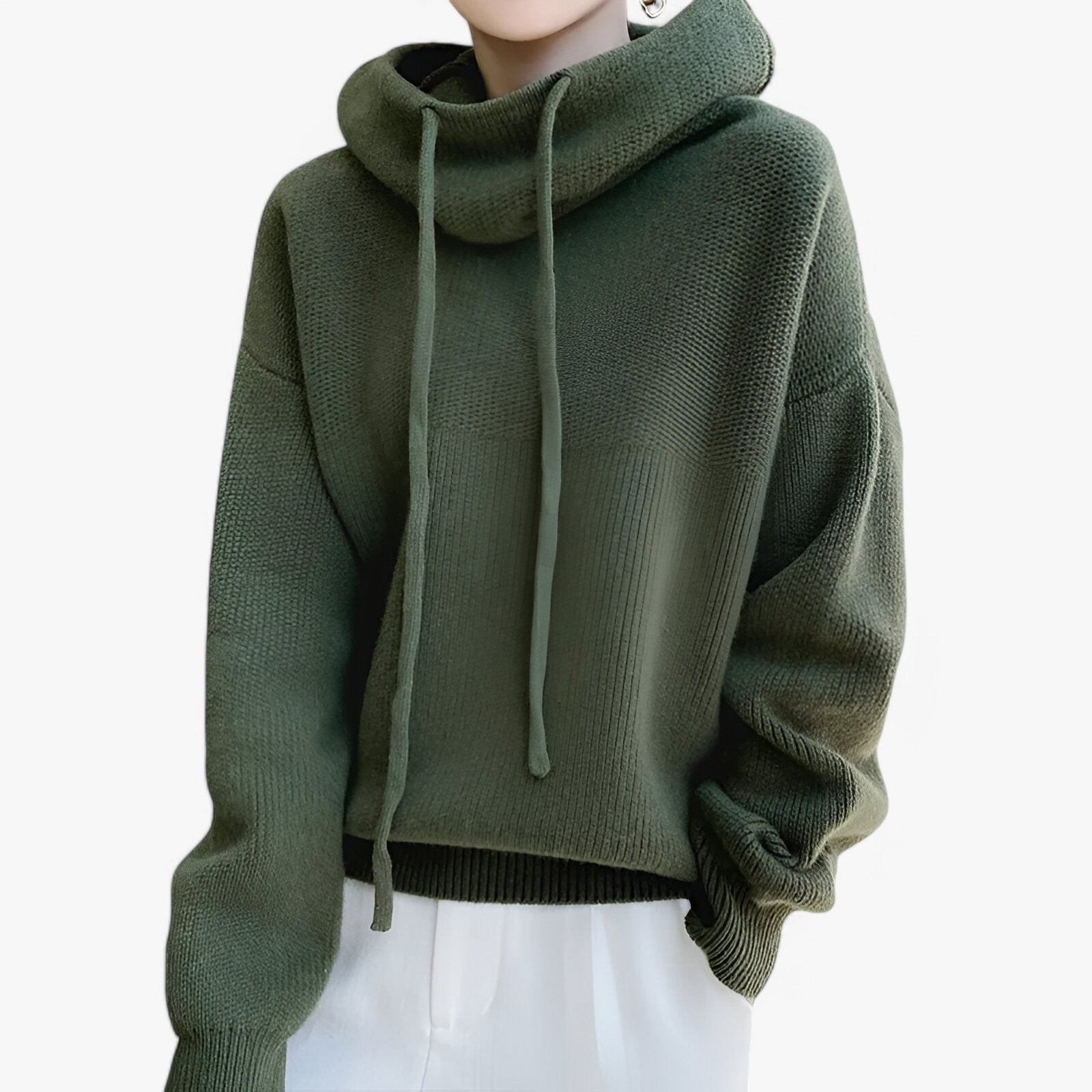 Irene | Maglione a collo alto - Elegante e accogliente - Verde - Bestverkocht Dames Sale Tops - Concept Palermo