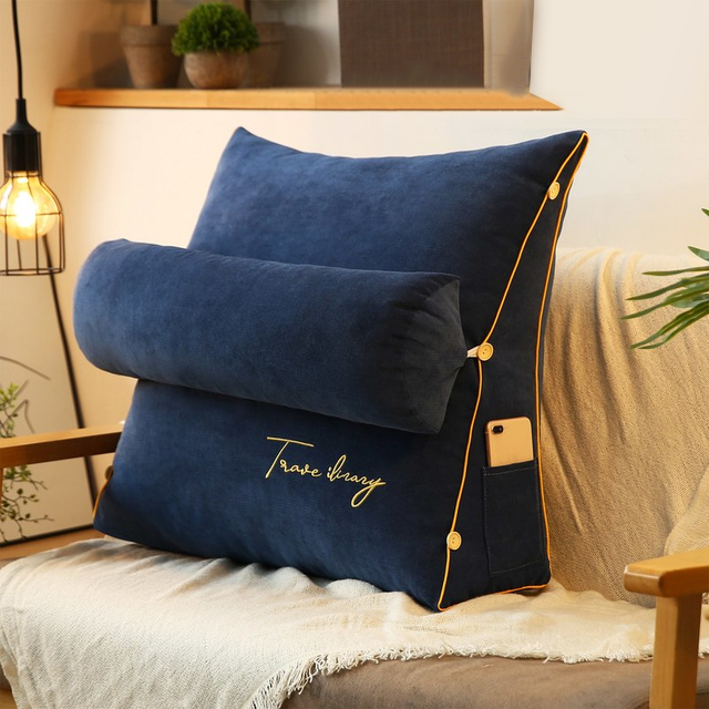 Cuscino da Letto - Cuscino di Schienale Triangolare - Blu marino - new_for_google Zeer gewild-tag - Concept Palermo