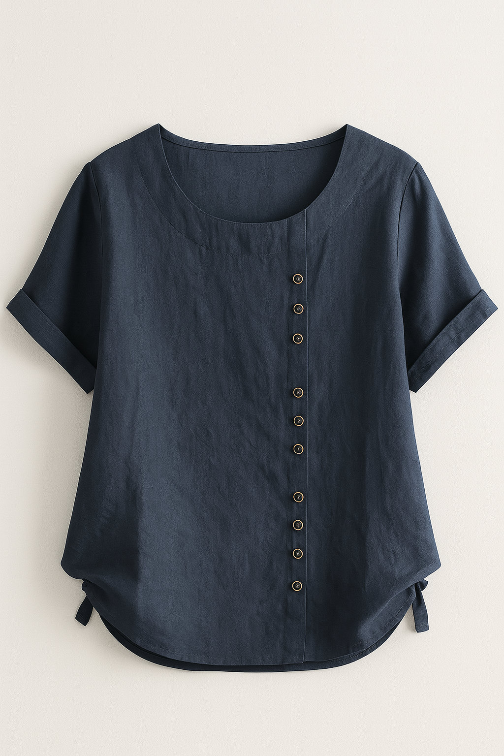 Amelia | Camicia di Lino per Uomini con Apertura a Bottoni - Mørkeblå - Fashion & Casual Frauen Oberteil - Concept Palermo