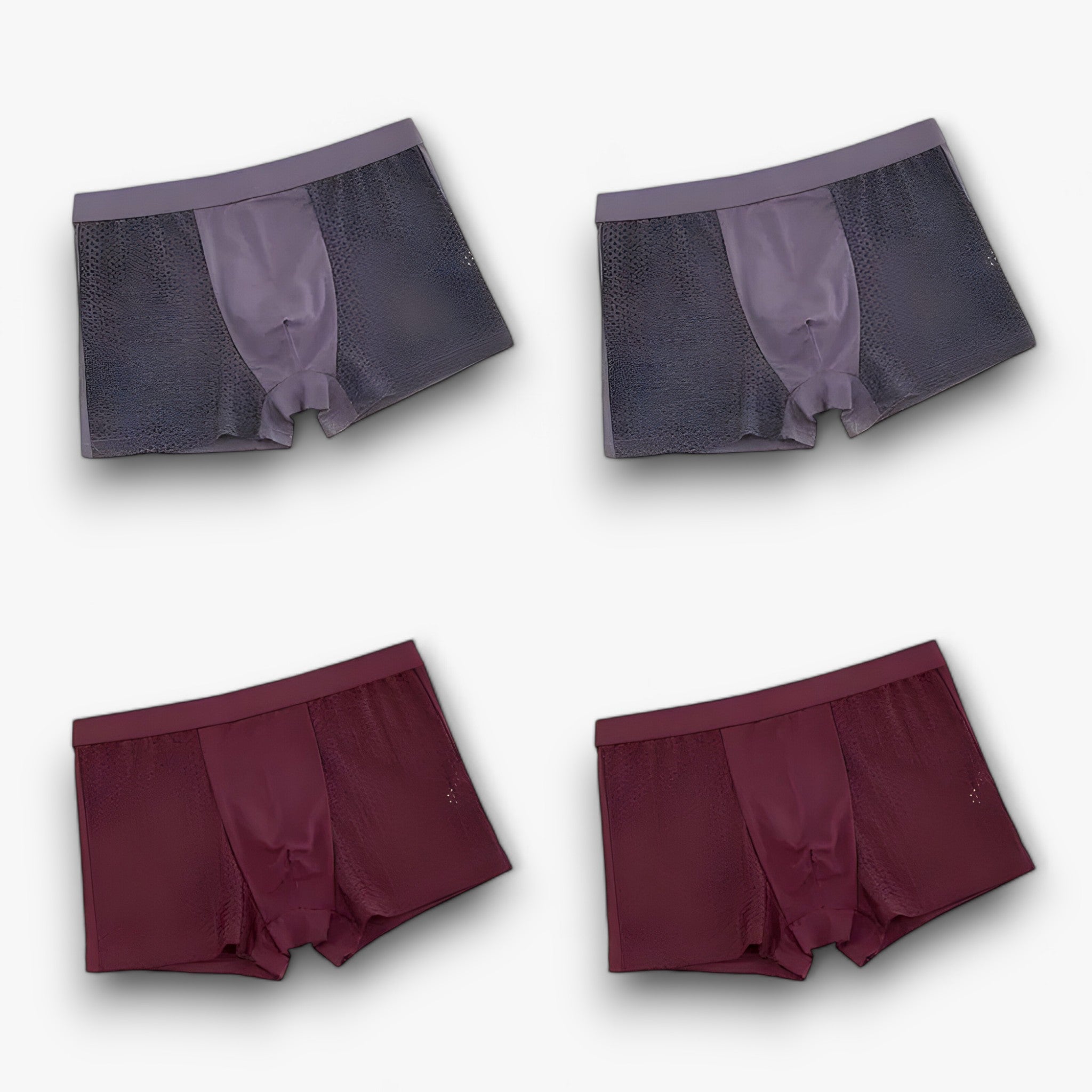 Aiden | Classic Boxer Pants - Boxer da uomo dal fascino senza sforzo (4+4 GRATIS) - 2 grigio 2 viola - boxer shorts boxers - Concept Palermo