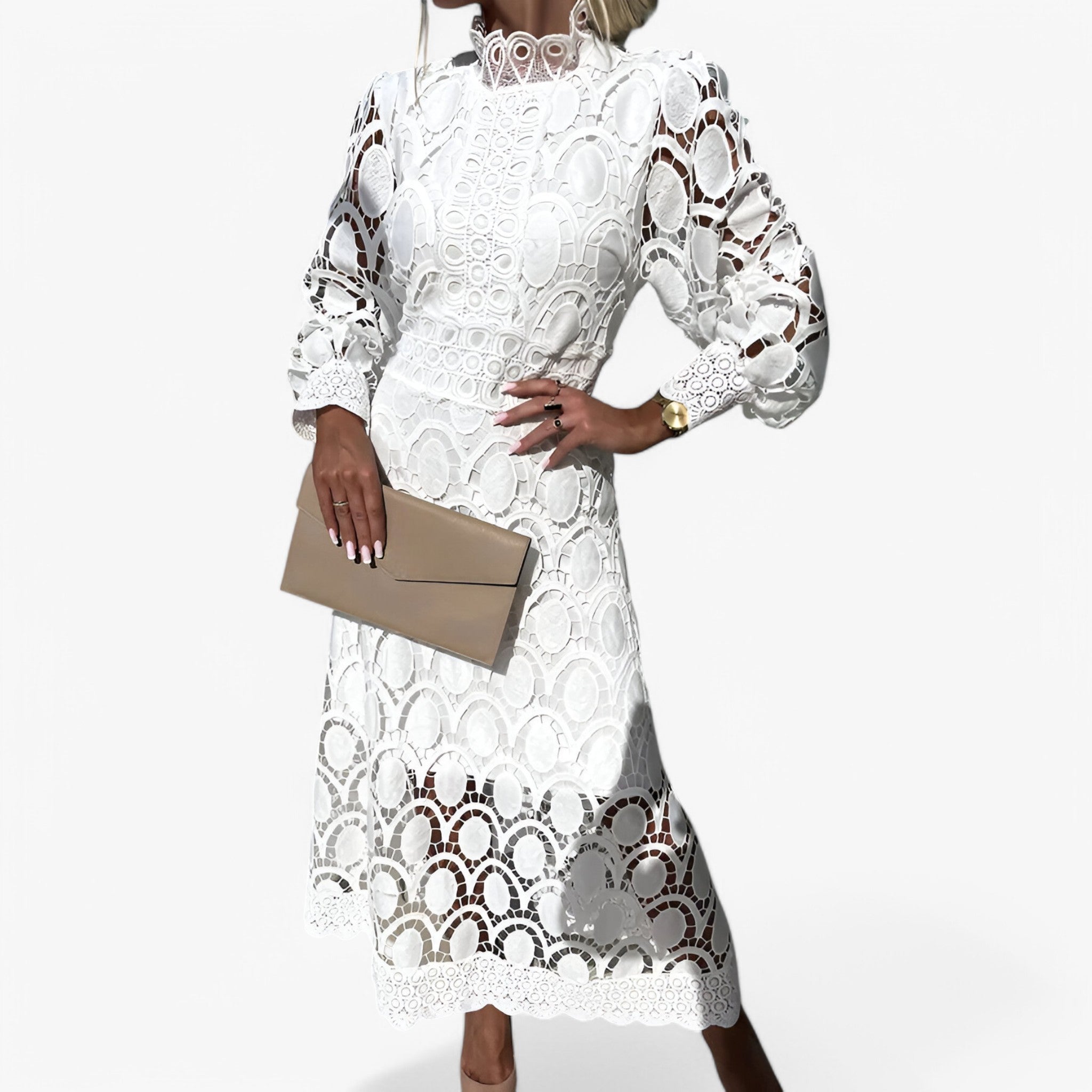 Lola | Abito elegante - Bianco - abbigliamento donna dress women - Concept Palermo