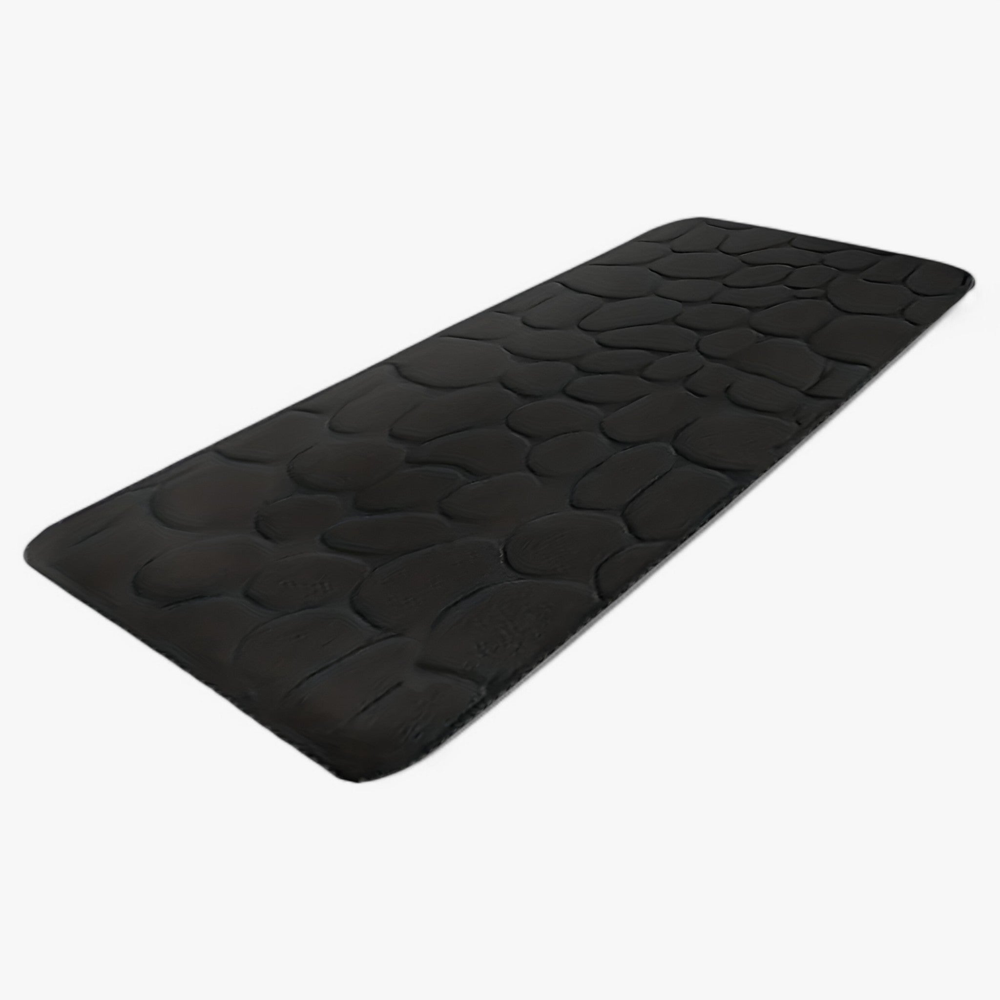 Sophie | Tappetino da bagno grande a strisce lunghe - lavabile in lavatrice - Nero 50x120cm - bath mats mats - Concept Palermo