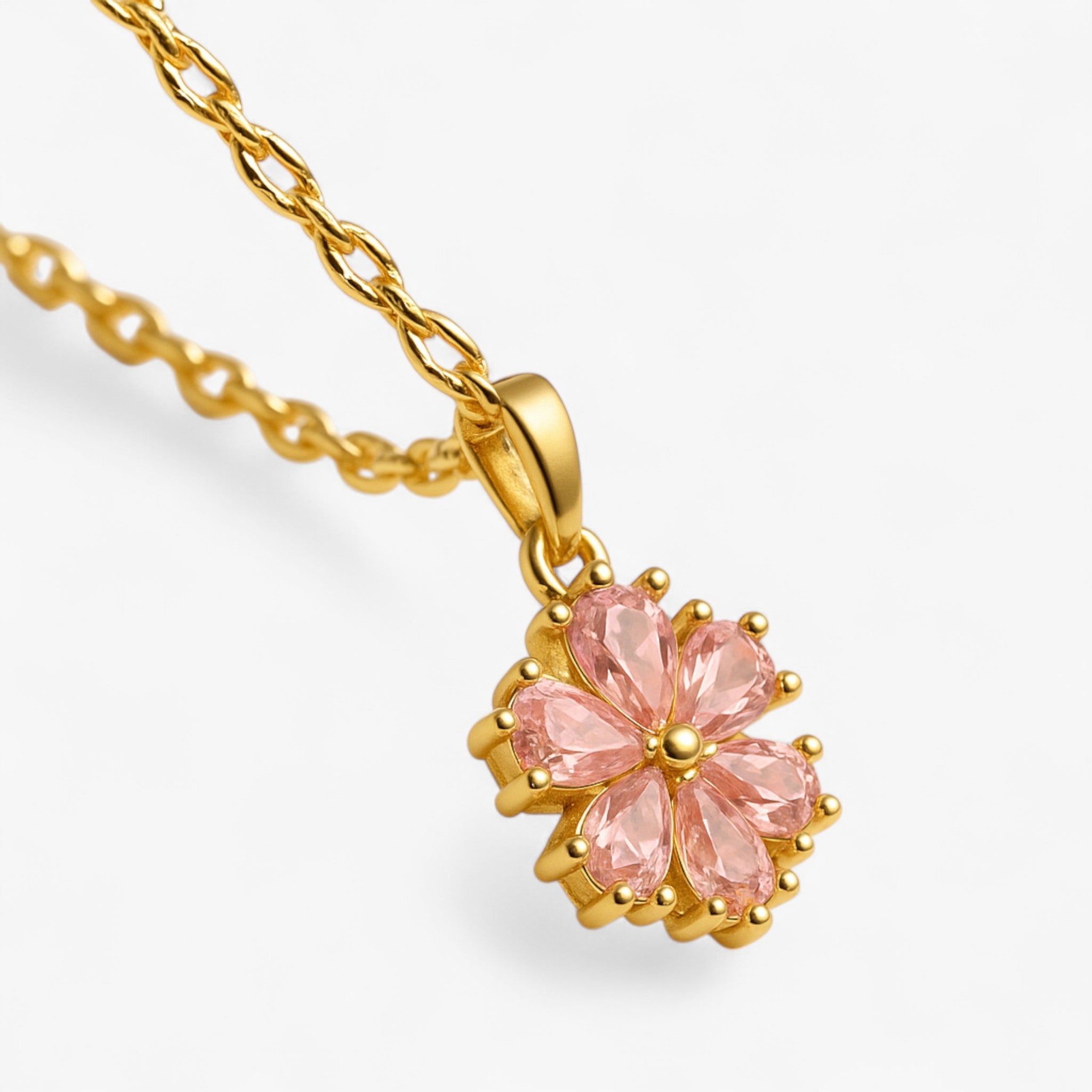 Rosa | Collana romantica Sakura - Elegante e Femminile - - Cute/Romantic fashion NECKLACES Pendant Necklaces Women womens fashion - Concept Palermo