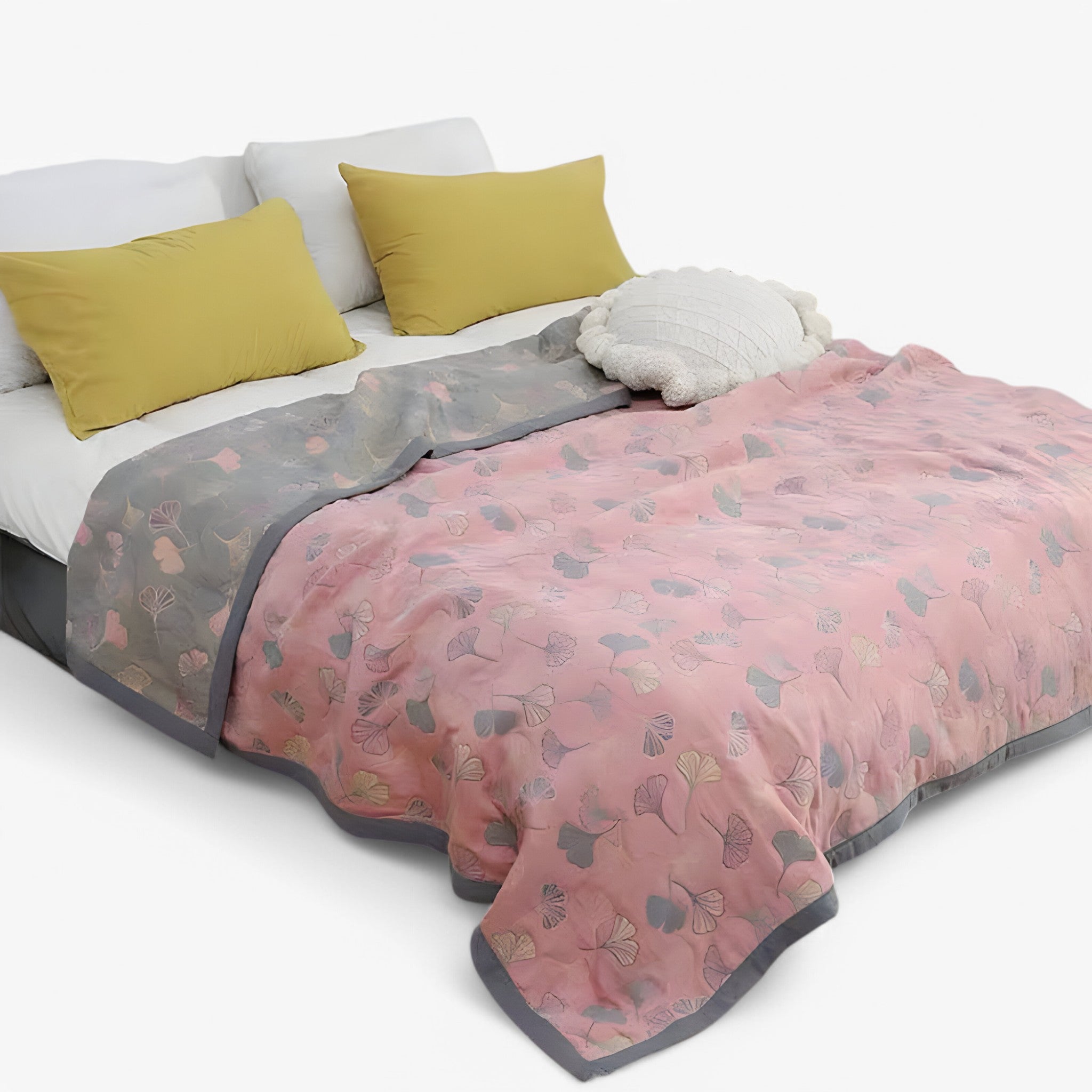 Harry | Copripiumone Reversibile in Cotone - Rosa-Grigio - Beddengoed - Concept Palermo