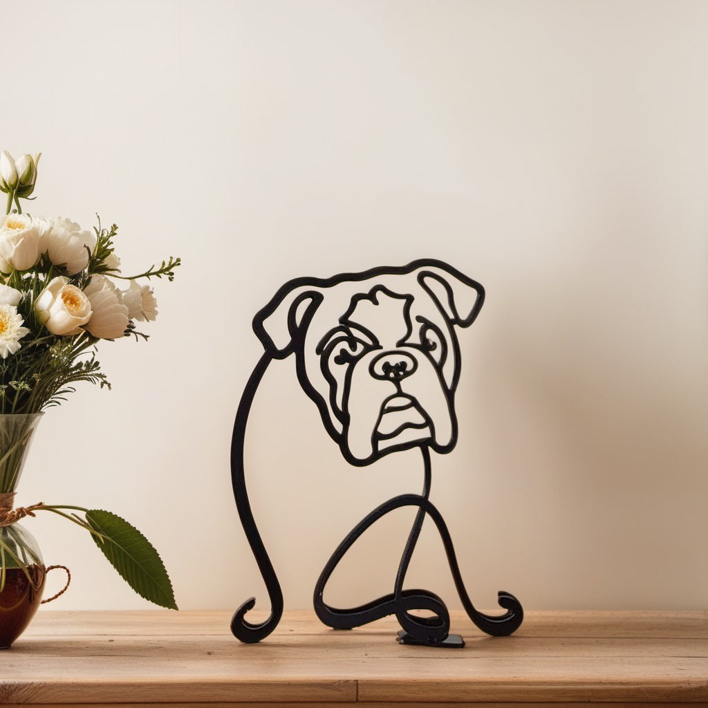 Samisa - Sculture astratte di cani - Bulldog inglese - showvariant - Concept Palermo