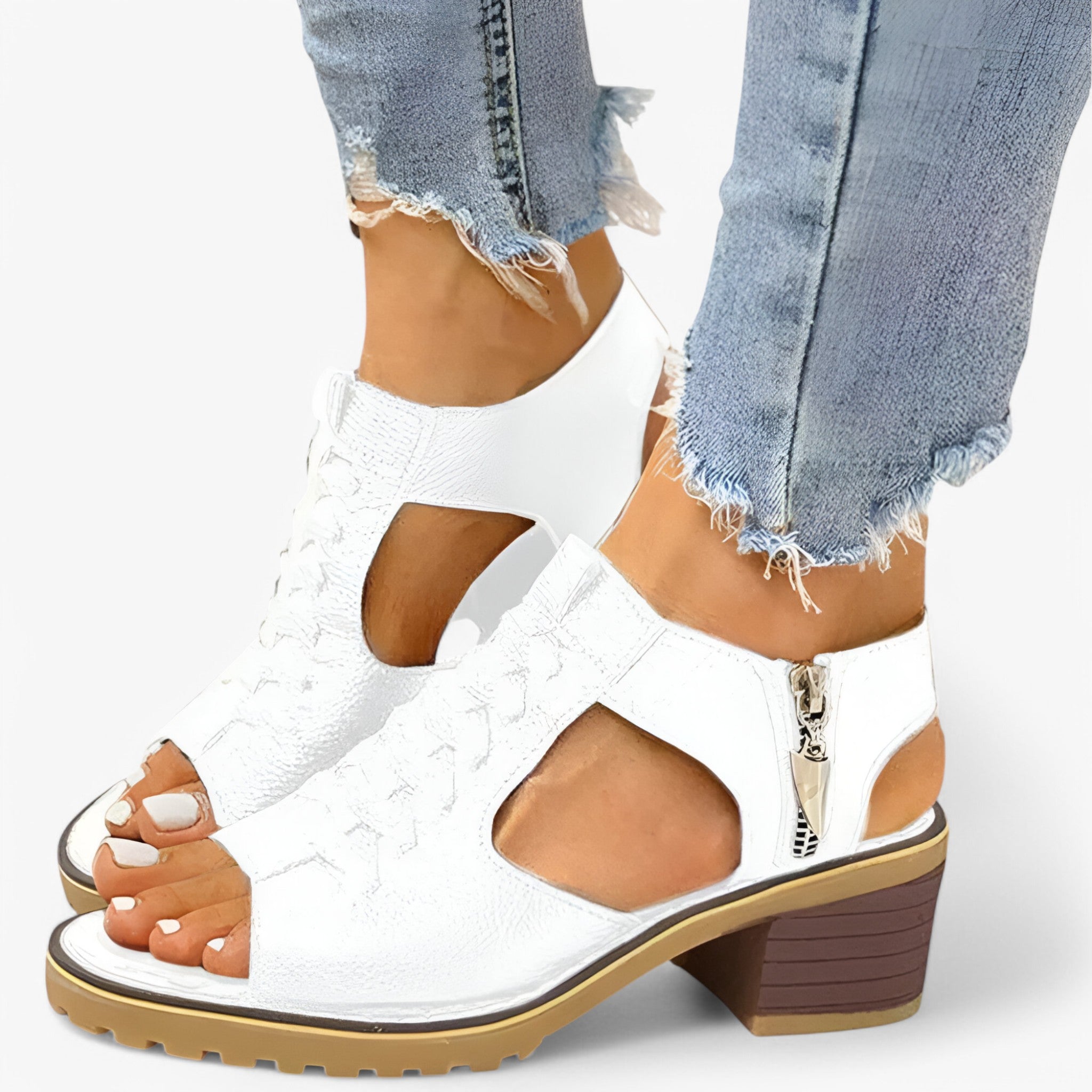 Sara | Sandali da donna - Bianco - sandals - Concept Palermo