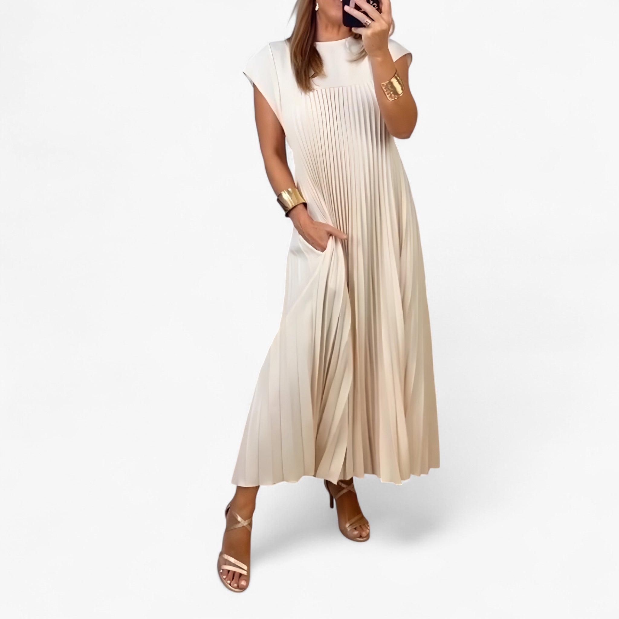 Aduana | Vestito Senza Maniche con Pieghe Eleganti - - - Concept Palermo