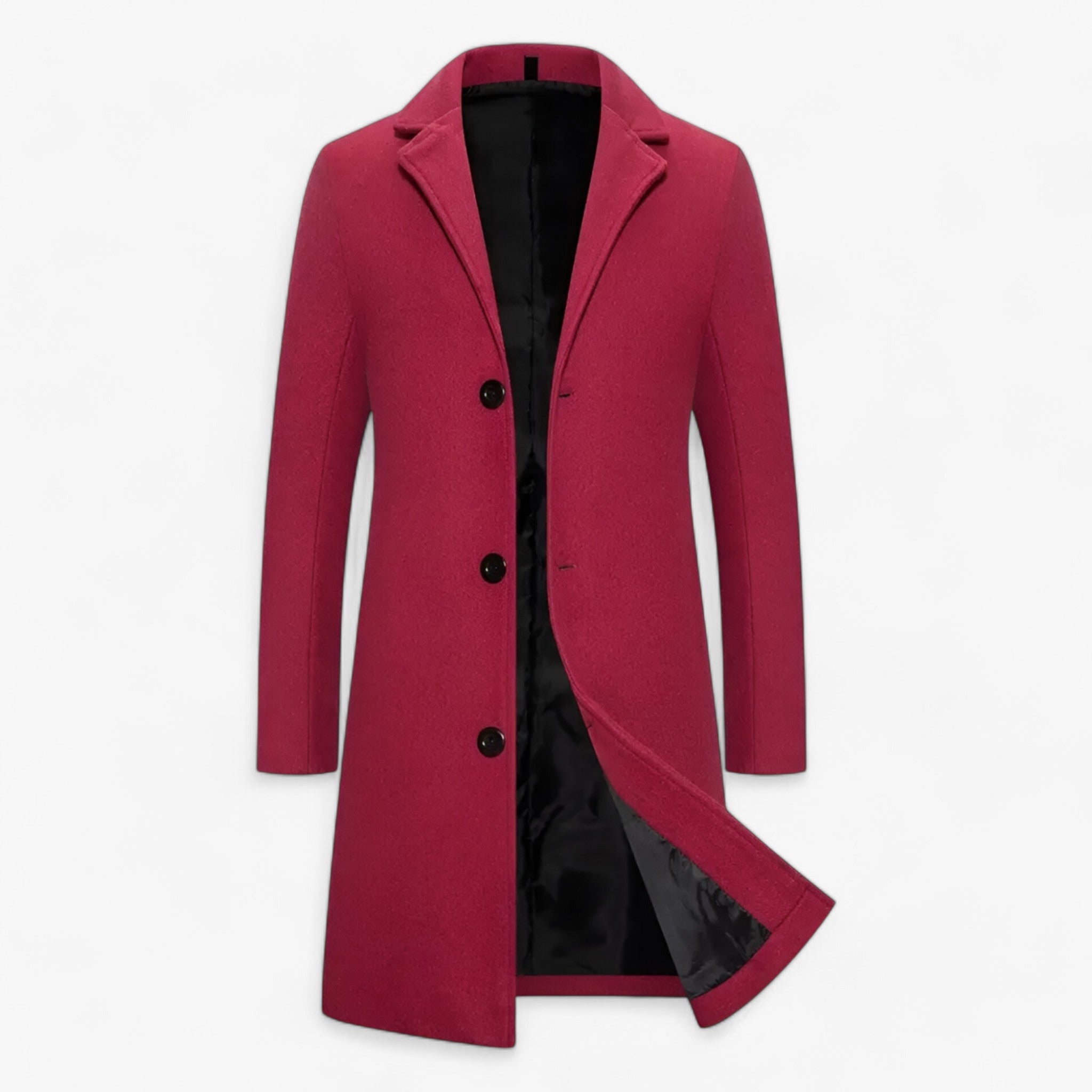 Kirk | Giacca Lunga in Cotone - Elegante Business Casual per Uomini - Rosso - - Concept Palermo