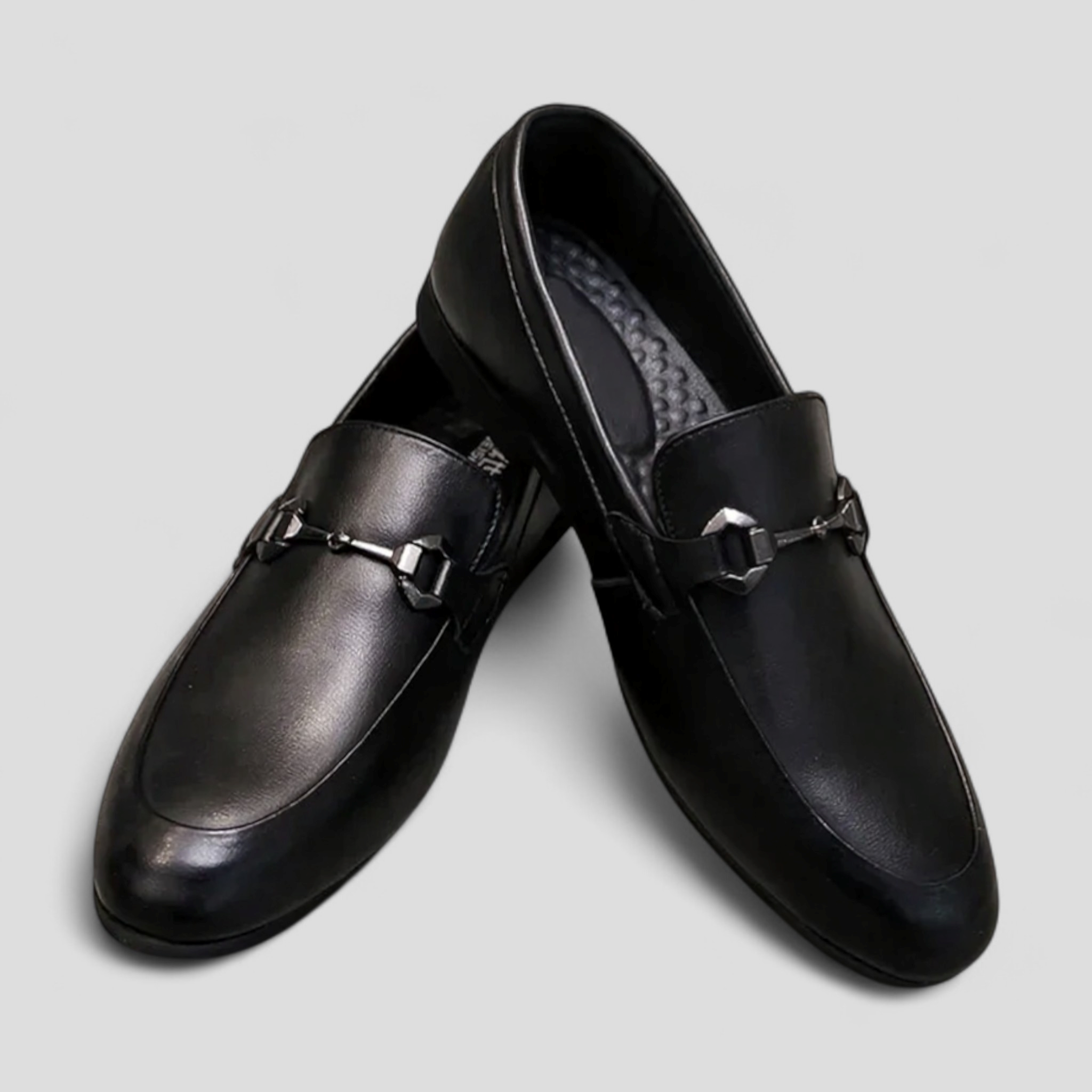 Gavin | Mocassini classici da uomo in pelle nera con fibbia decorativa - - Men's Shoes Shoes Shoes men - Concept Palermo