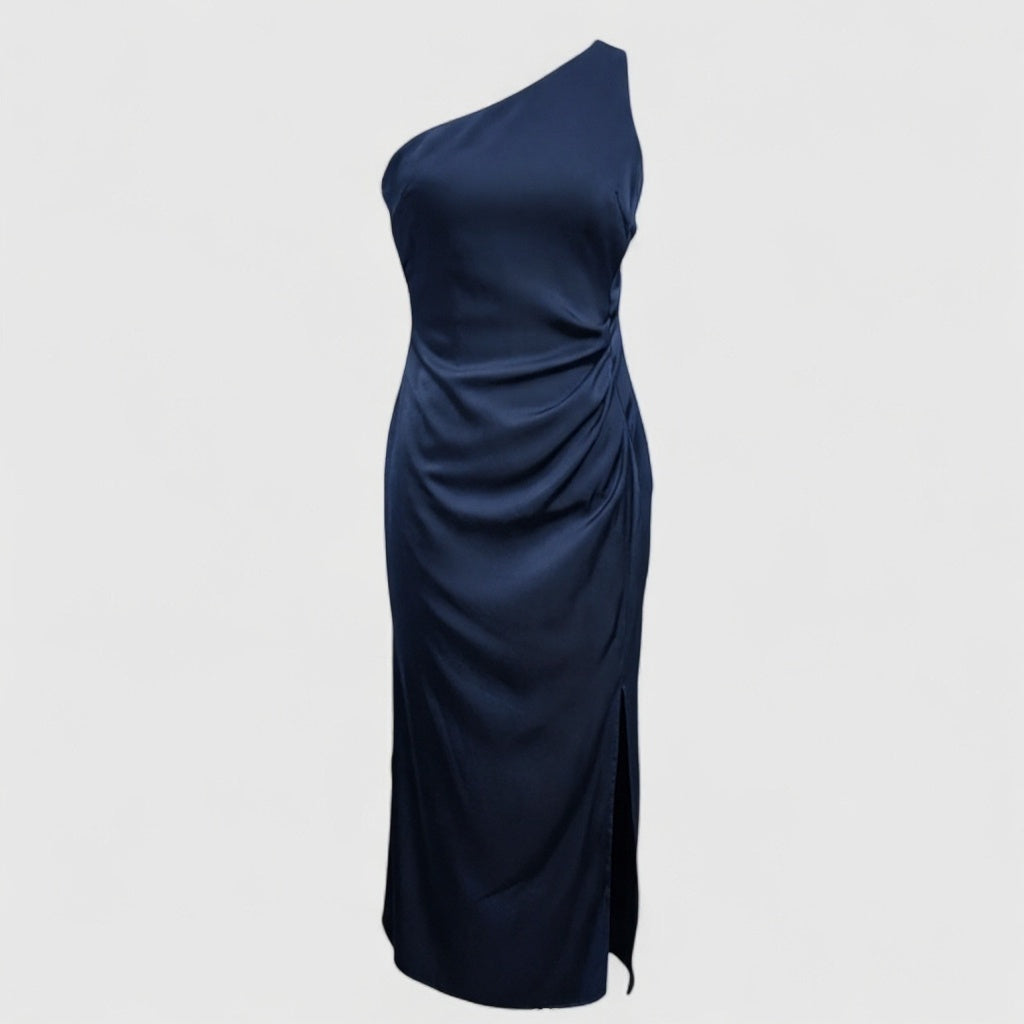 Elena – Abito maxi con effetto trendy e taglio che aderisce - Blu scuro - casual dresses DRESS dresses Dresses & Jumpsuits female dress - Concept Palermo