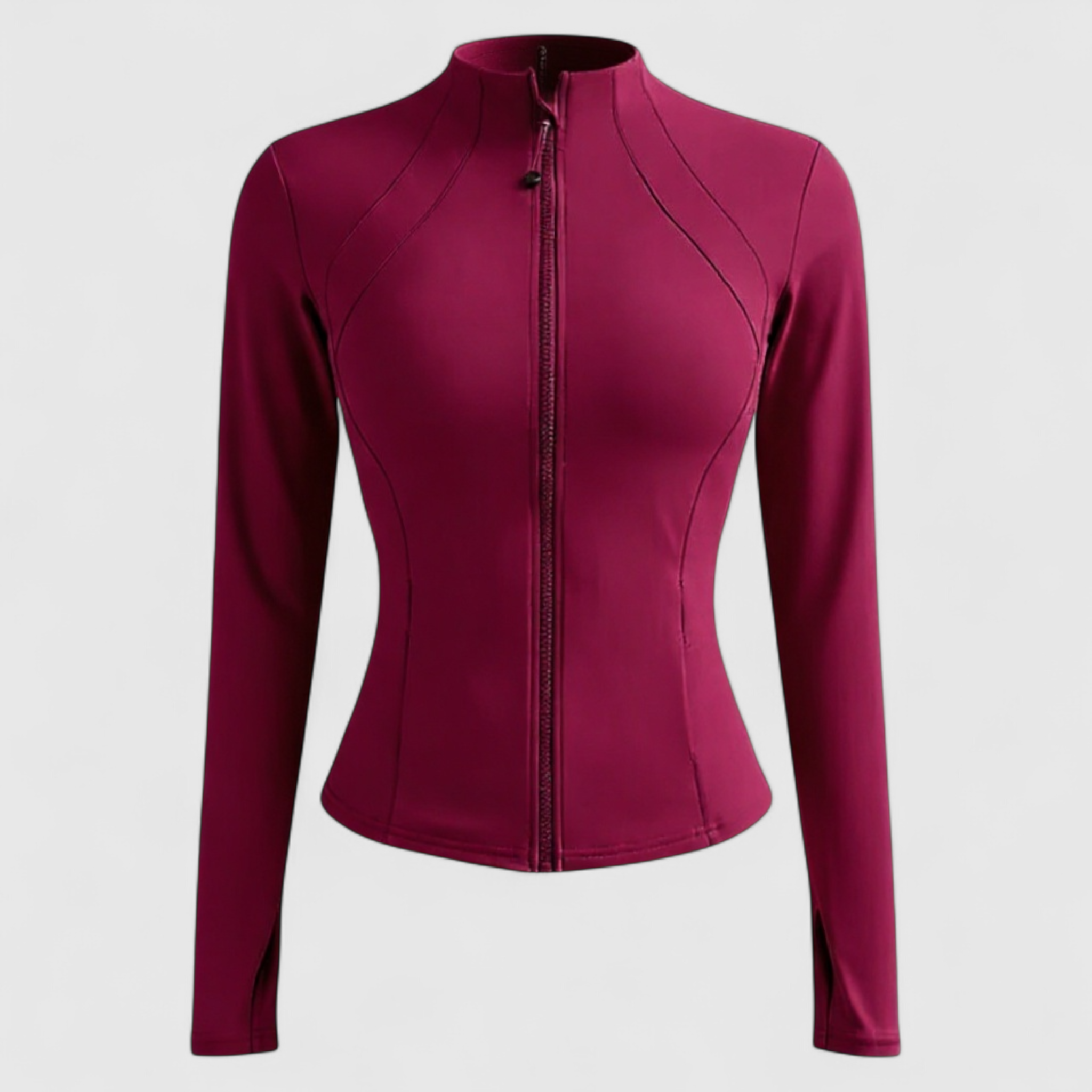 Cala | Giacca Sportiva Slim Fit per Donna - Rosso - abbigliamento sportivo giacca con zip giacca corsa giacca fitness giacca lunga manica giacca palestra giacca slim fit giacca sportiva donna giacca traspirante giacca yoga - Concept Palermo