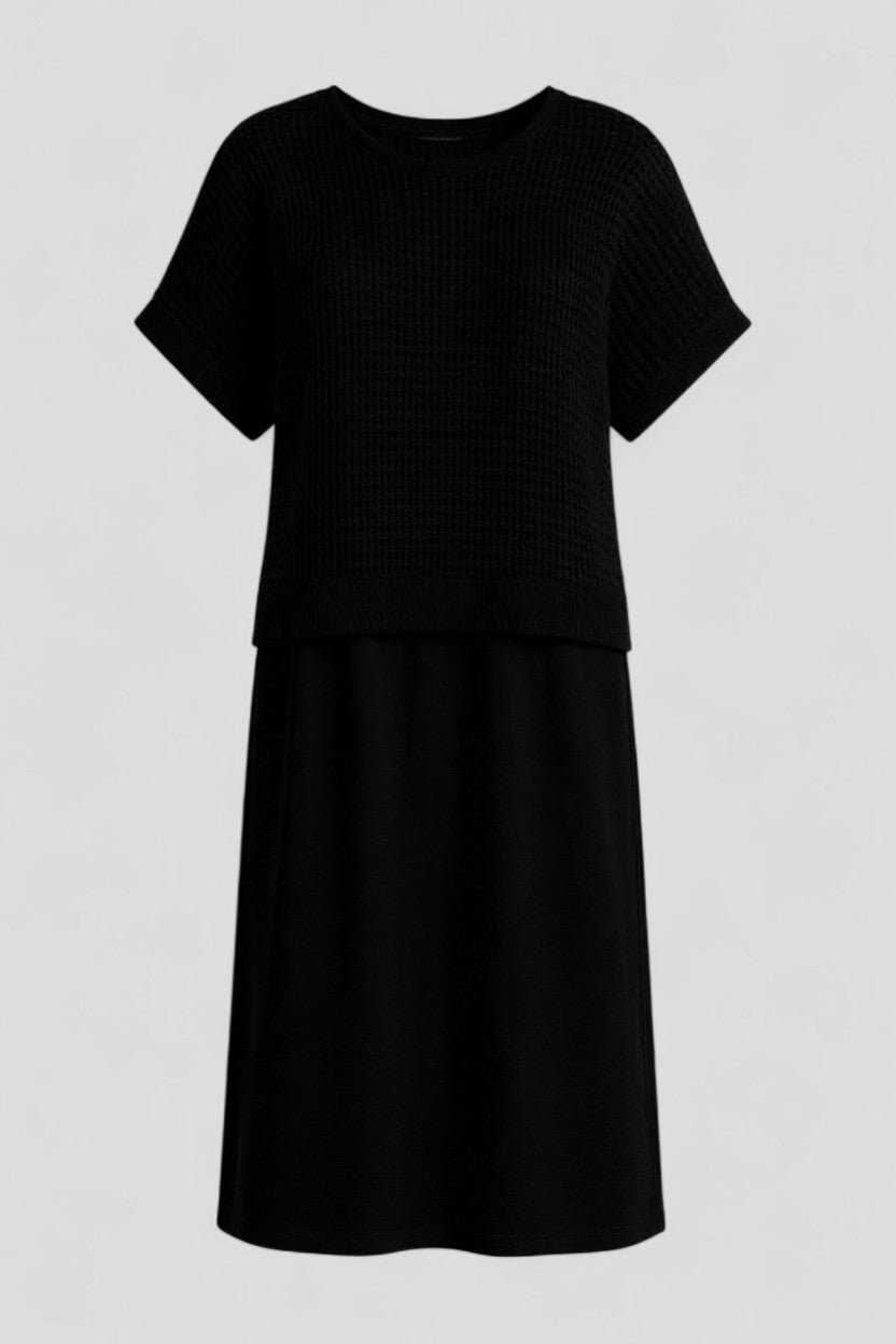 Airis | Abito Estivo Elegante Donna Midi - Nero - abbigliamento donna abito elegante abito estivo fashion summer moda estate outfit estivo stile estivo vestito fresco - Concept Palermo