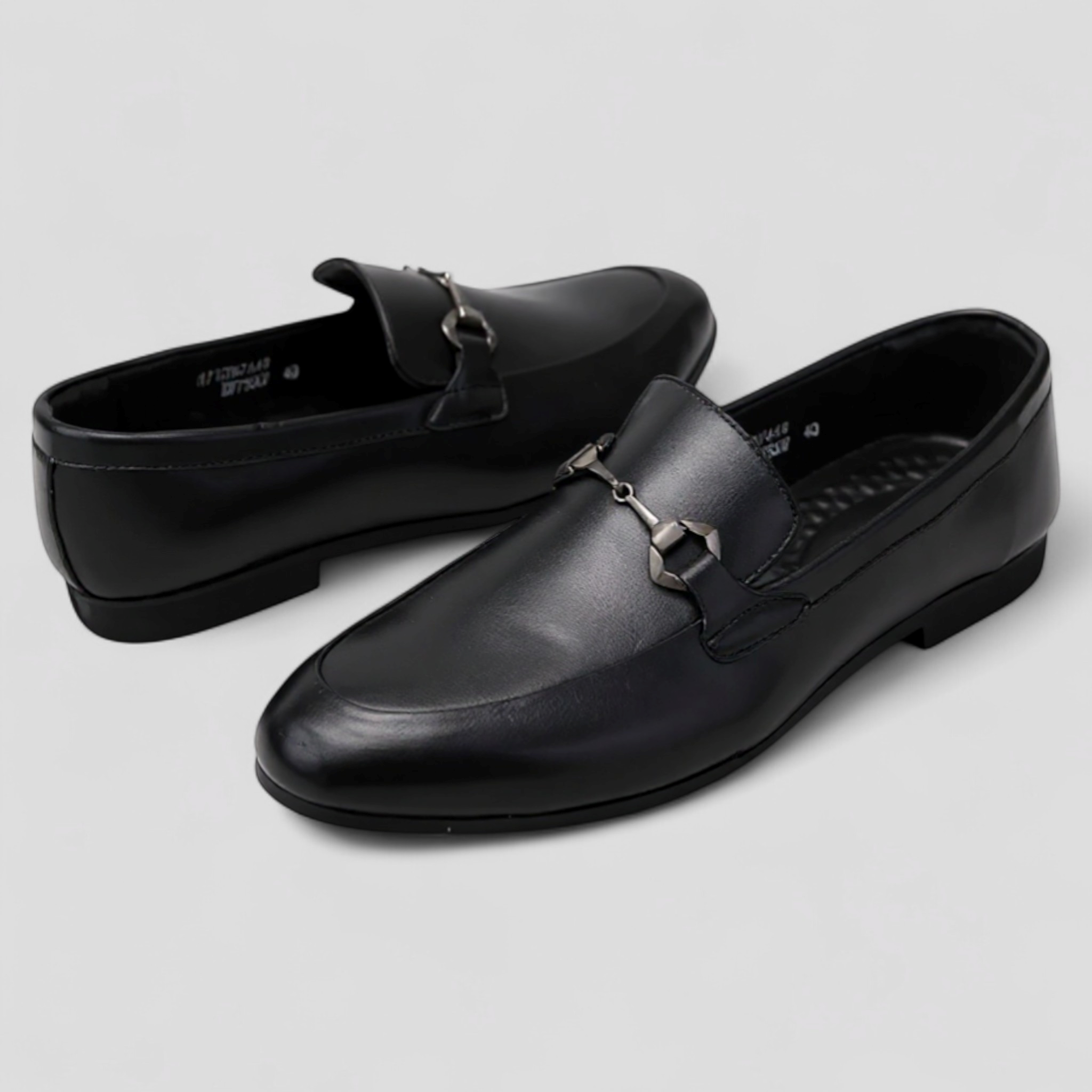 Gavin | Mocassini classici da uomo in pelle nera con fibbia decorativa - - Men's Shoes Shoes Shoes men - Concept Palermo