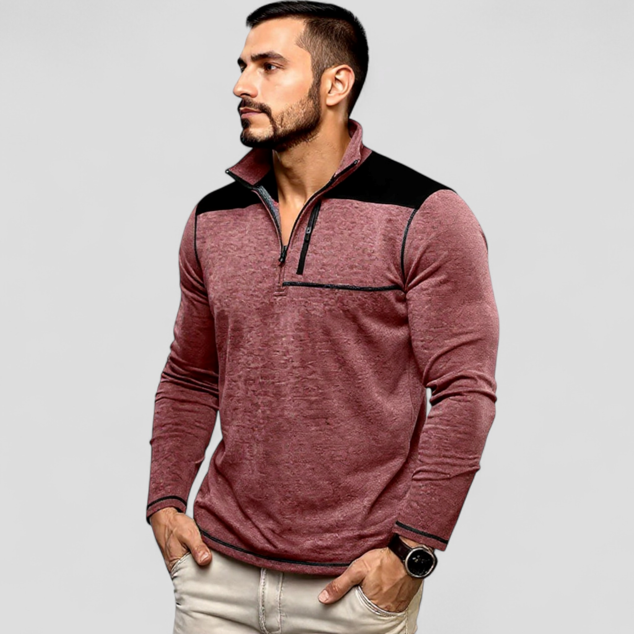 Celso | Giacca Invernale Uomo Con Collo Alto - - giacca collo alto giacca cotone giacca esterna giacca invernale giacca maniche lunghe giacca moda giacca poliestere giacca tattica giacca uomo giacca zip - Concept Palermo