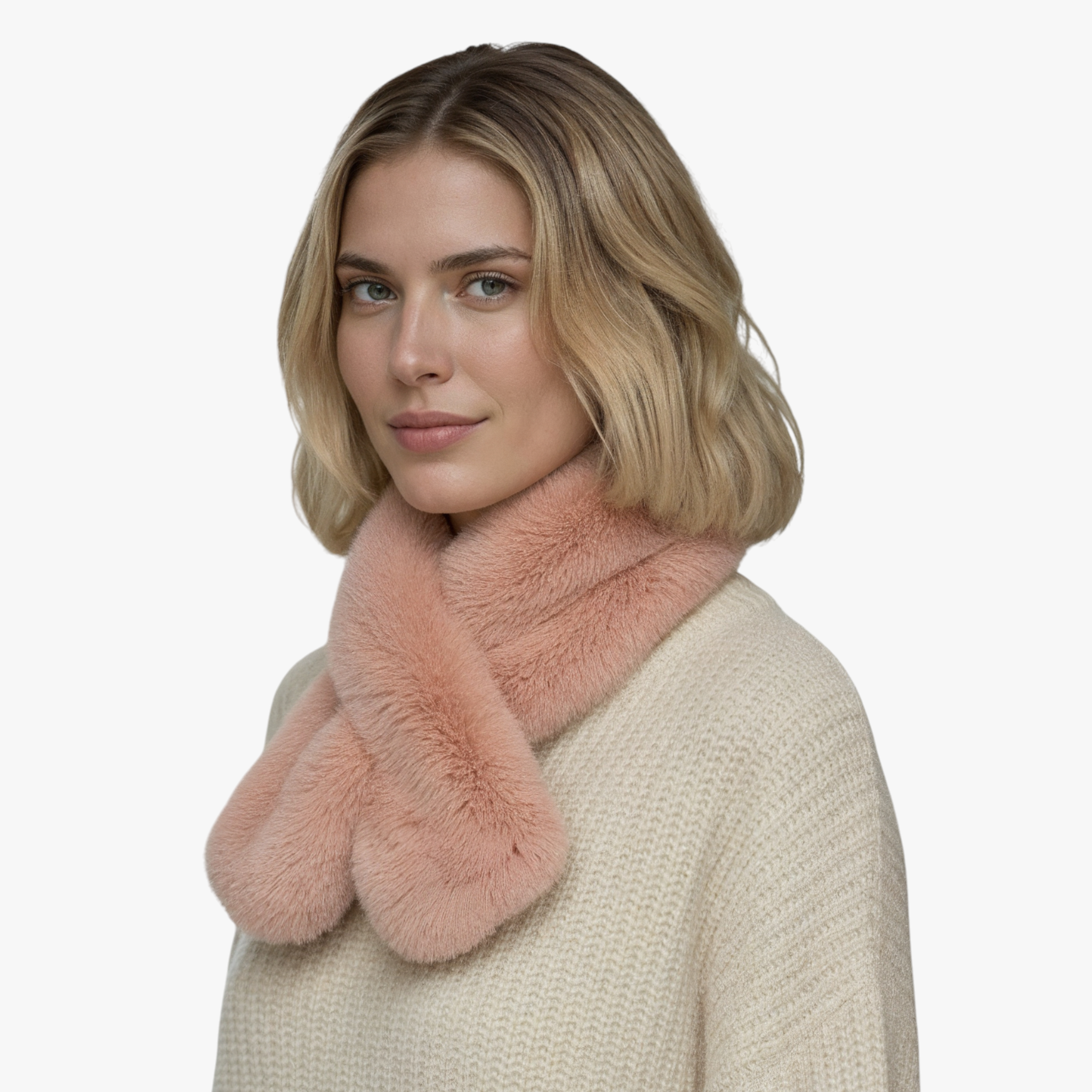 Arabella | Sciarpa di Pelliccia per Donne Elegante - - accessorio elegante moda invernale pelliccia di coniglio rex sciarpa calda sciarpa corta sciarpa di lusso sciarpa di pelliccia sciarpa invernale sciarpa naturale - Concept Palermo