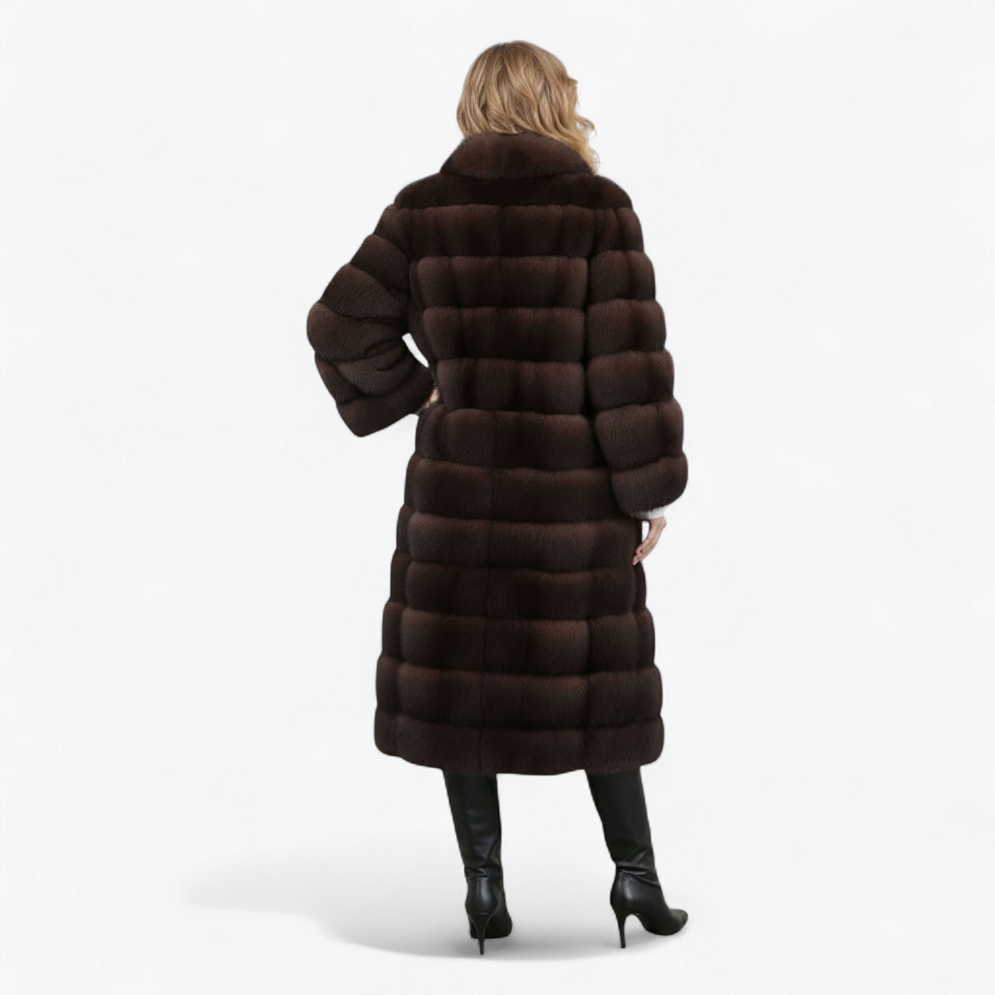Ava | Cappotto Lungo Donna - - abbigliamento donna autunno inverno cappotto caldo cappotto di lusso cappotto elegante cappotto lungo collo a scialle finta pelliccia moda chic soprabito - Concept Palermo