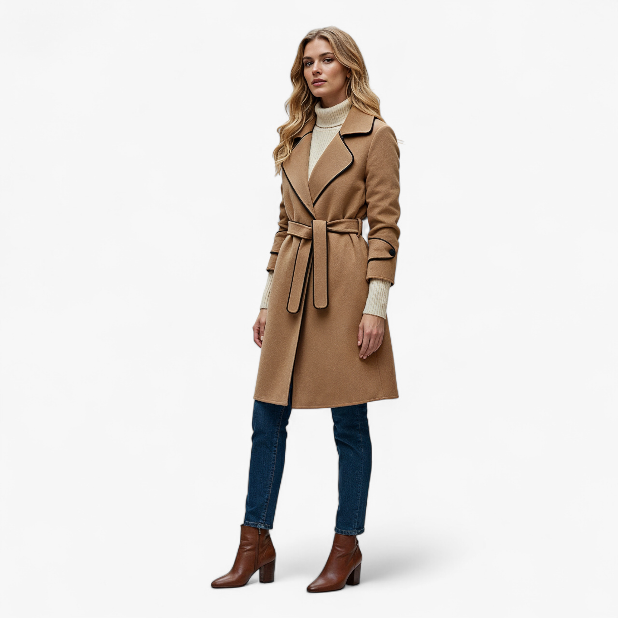 Lily | Giacca Invernale Donna Elegante con Cintura - - capispalla cappotti autunno inverno cappotti con cintura cardigan giacche da donna giacche eleganti moda femminile soprabito elegante - Concept Palermo