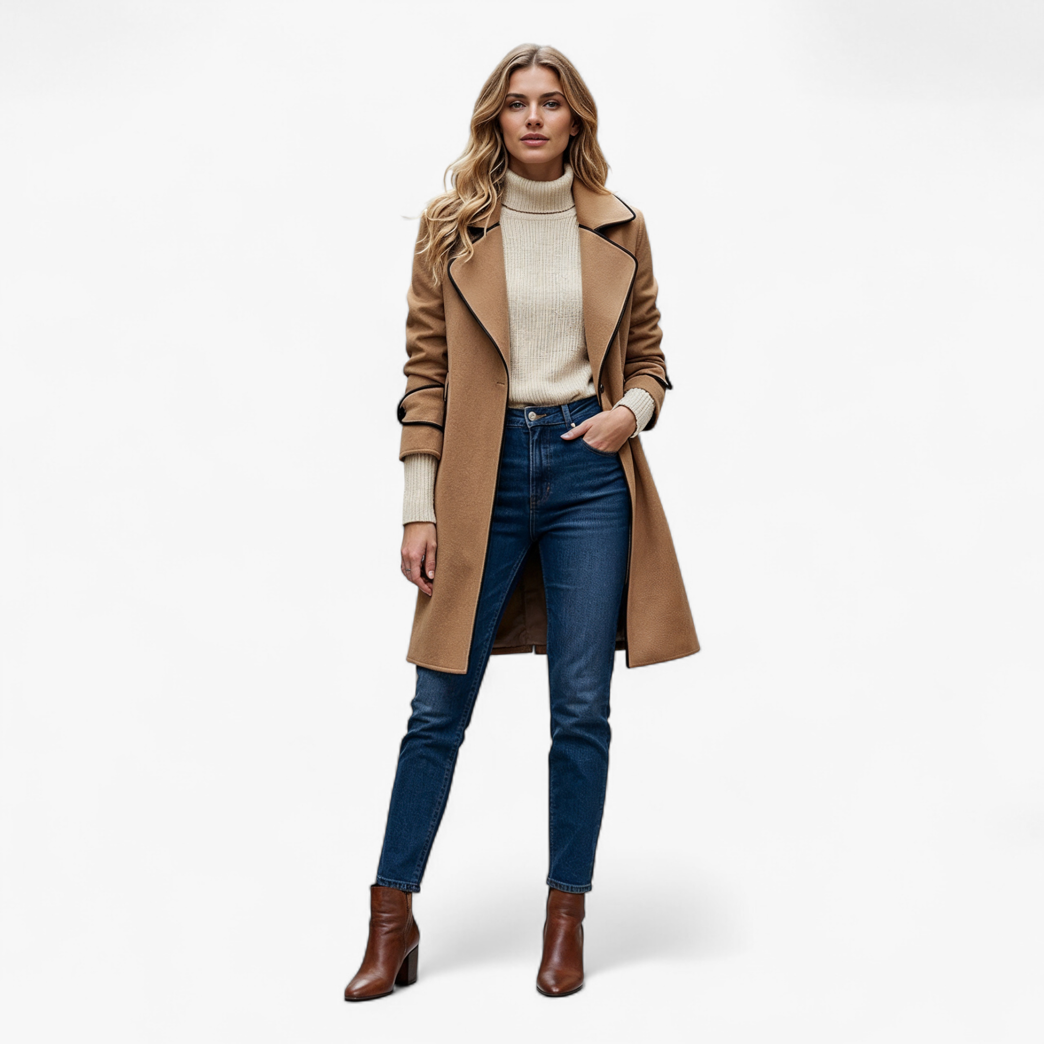 Lily | Giacca Invernale Donna Elegante con Cintura - - capispalla cappotti autunno inverno cappotti con cintura cardigan giacche da donna giacche eleganti moda femminile soprabito elegante - Concept Palermo