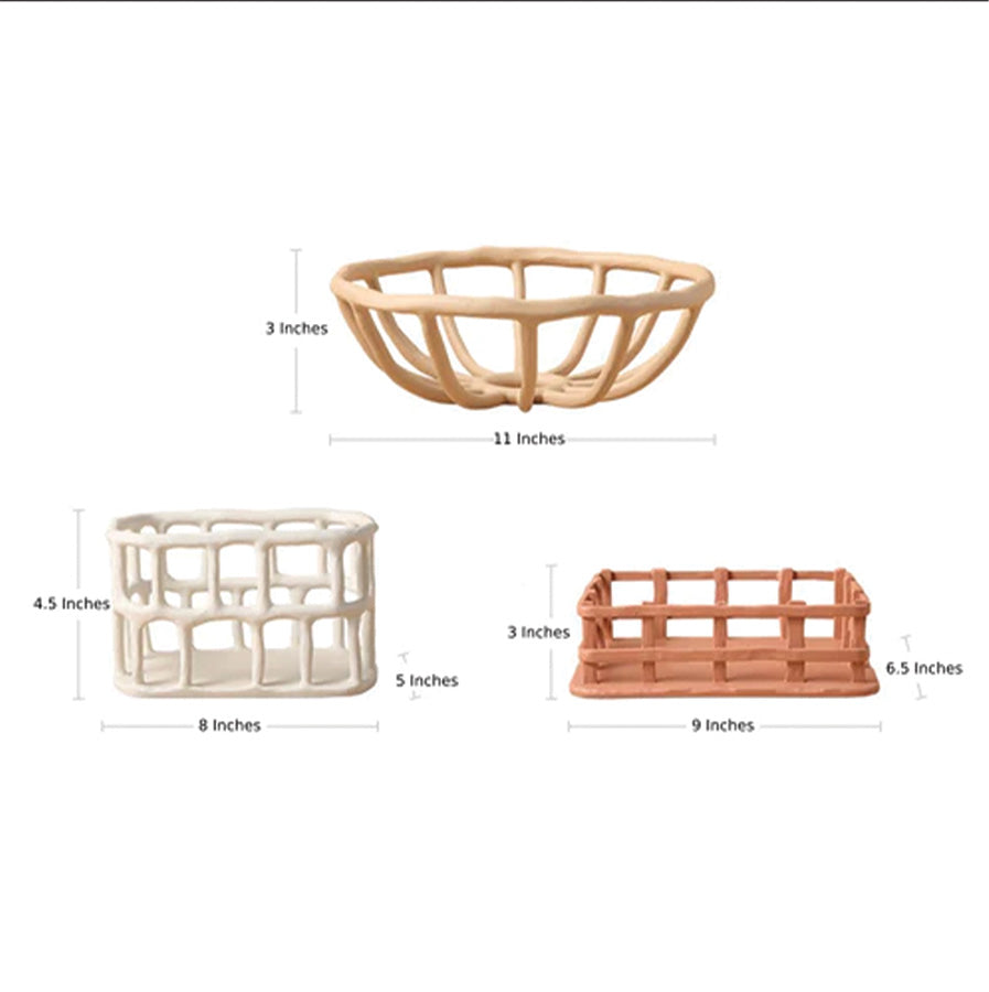 Ciotola di Frutta in Resina Artistica con Design Elegante - - Ceramics Decor Kitchen - Concept Palermo