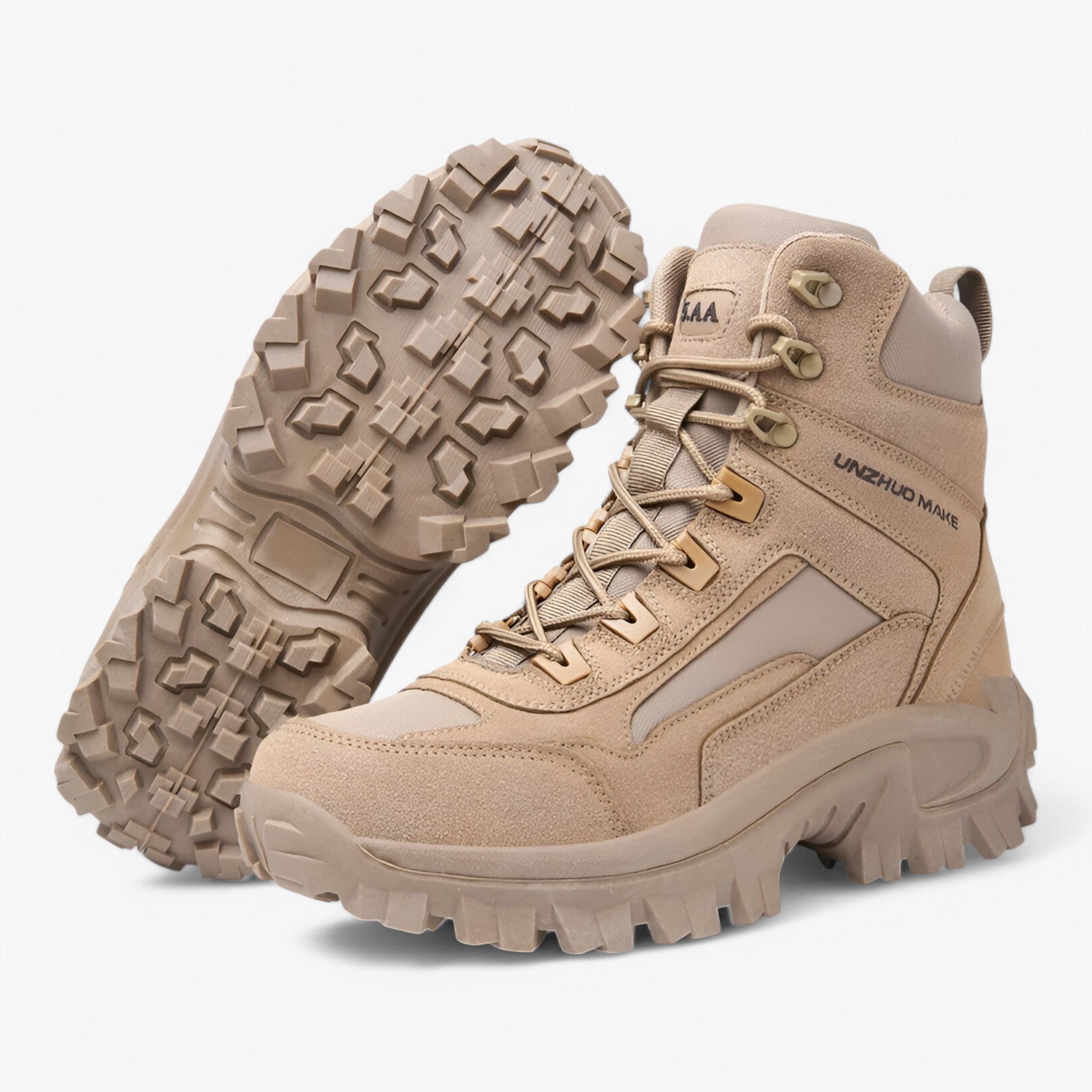 Scarpe da passeggio tattiche da uomo – Ammortizzate, antiscivolo e traspiranti - Khaki - ademende schoenen antislip wandelschoenen buiten trekking schoenen duurzame outdoor schoenen kampeer schoenen lichte wandelschoenen schokabsorberende schoenen tactische wandelschoenen versterkte enkelsteun winter wandelschoenen - Concept Palermo