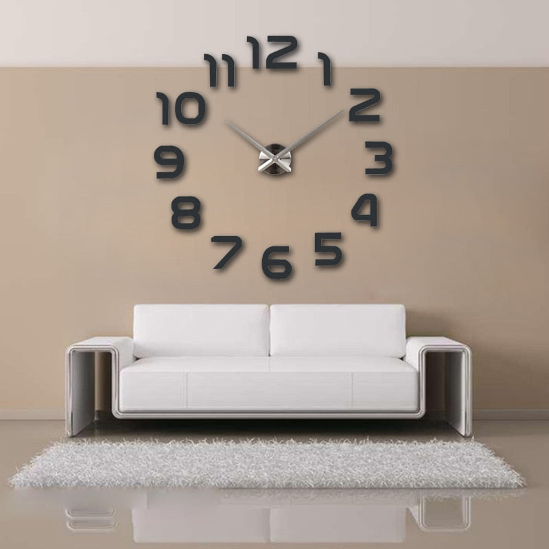 Grande orologio da parete in acrilico 3D | Modern Time Display - Aggiunge un design elegante e profondità al tuo spazio - - wall clocks - Concept Palermo