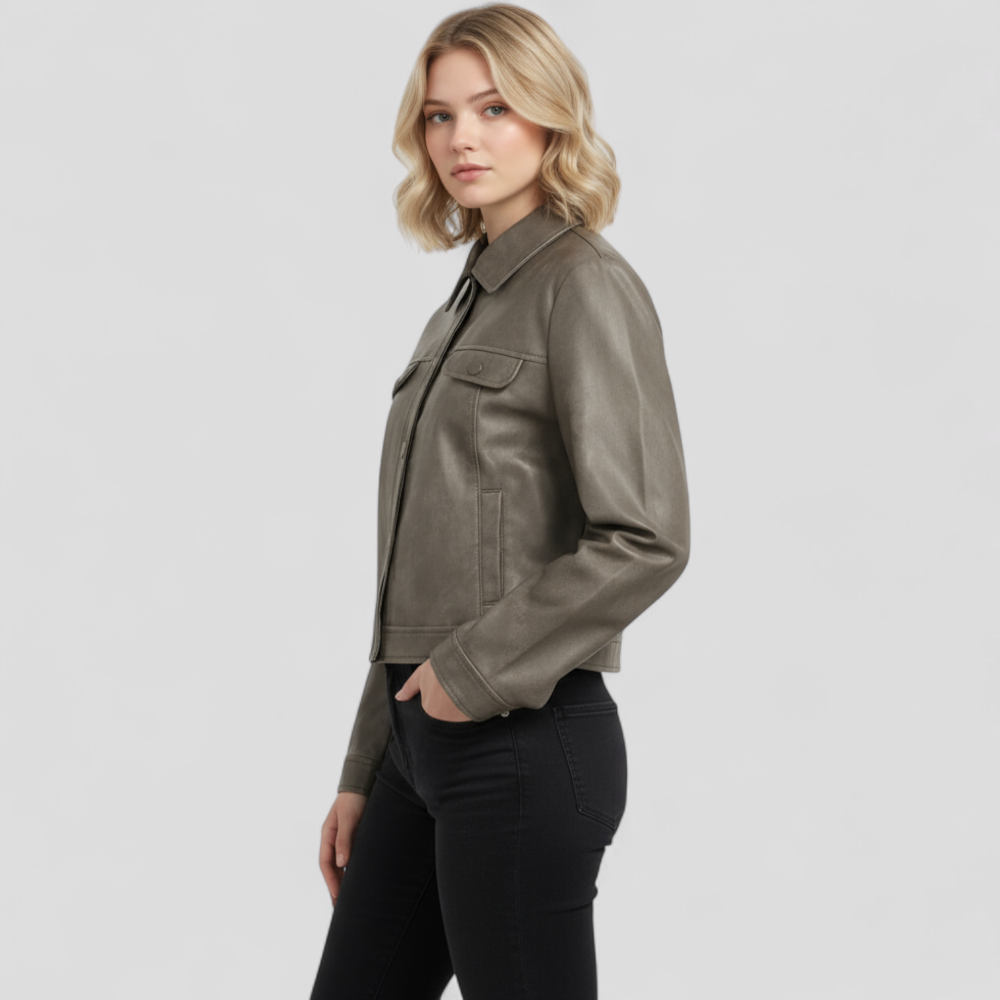 Elma | Giacca in pelle sottile da donna - - Jackets & Coats Women jackets - Concept Palermo
