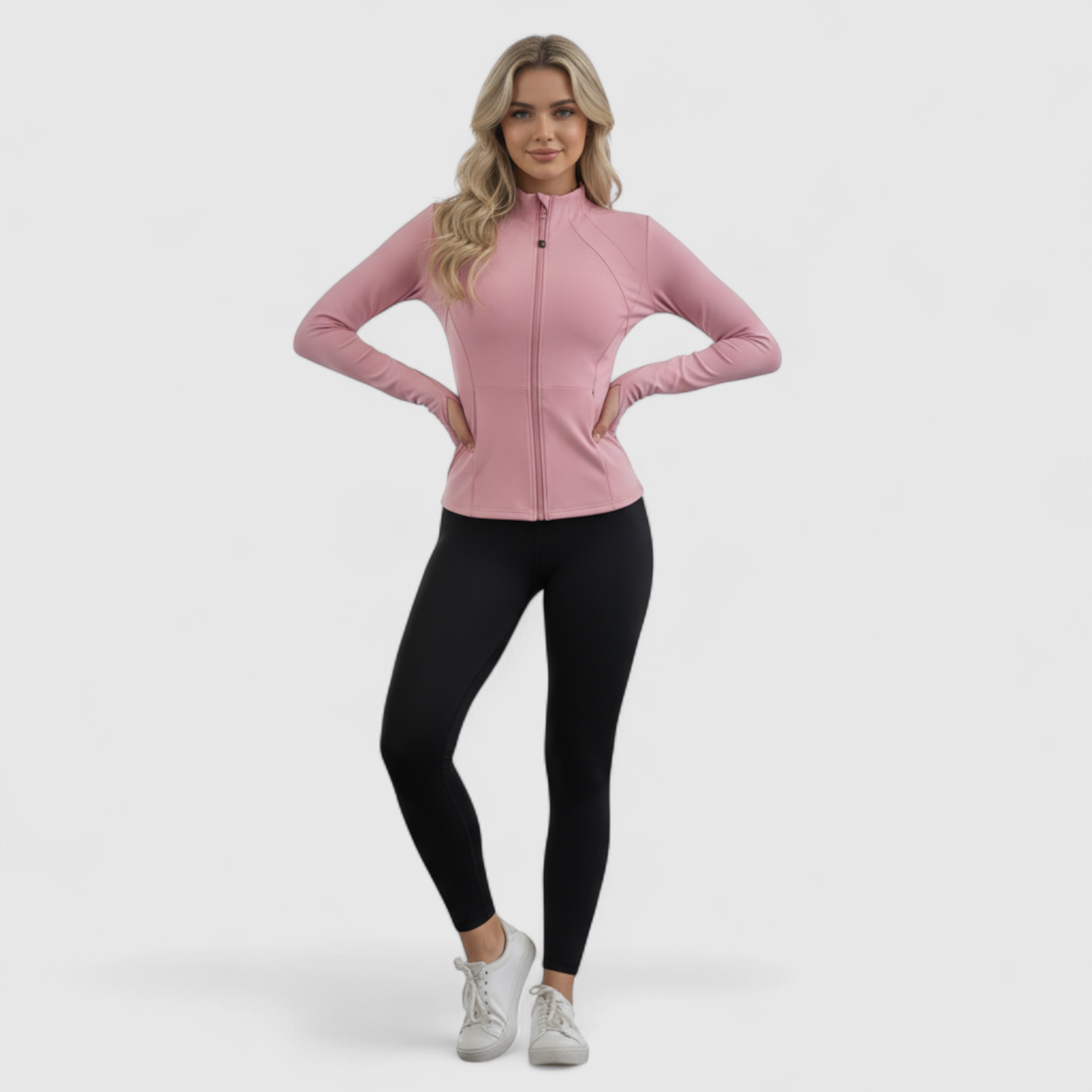 Cala | Giacca Sportiva Slim Fit per Donna - - abbigliamento sportivo giacca con zip giacca corsa giacca fitness giacca lunga manica giacca palestra giacca slim fit giacca sportiva donna giacca traspirante giacca yoga - Concept Palermo