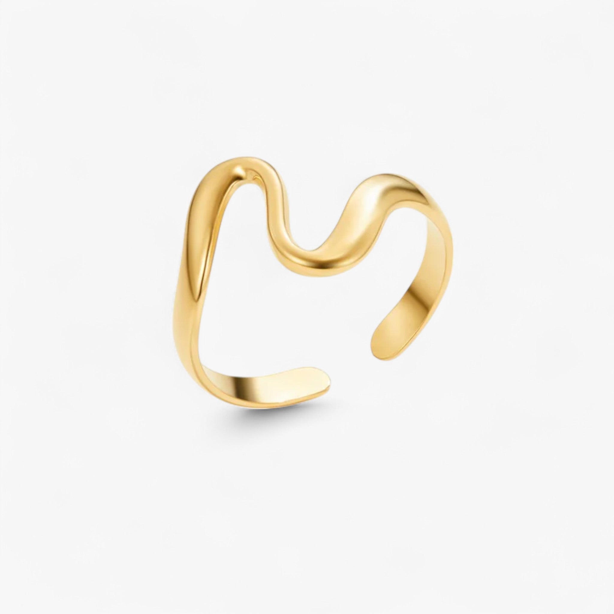 Anello Ondulato d'Oro - - EverydayEssentials gold HYPOALLERGENIC Minimal MINIMALISTIC New Arrivals Ring - Concept Palermo