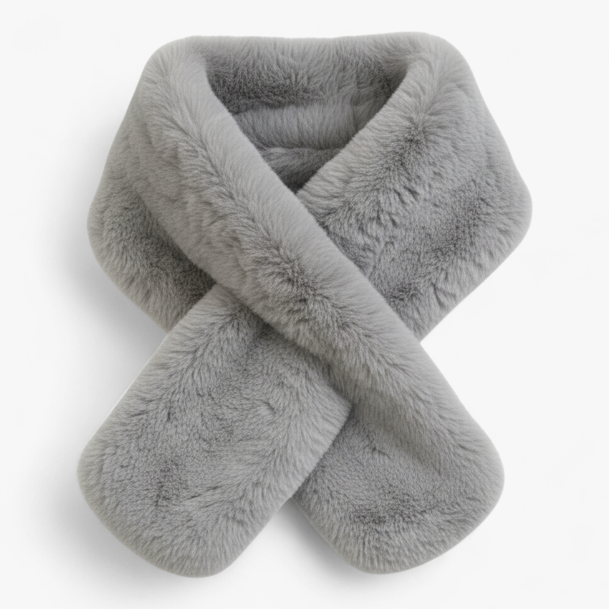 Arabella | Sciarpa di Pelliccia per Donne Elegante - Grigio Lunghezza 88cm - accessorio elegante moda invernale pelliccia di coniglio rex sciarpa calda sciarpa corta sciarpa di lusso sciarpa di pelliccia sciarpa invernale sciarpa naturale - Concept Palermo