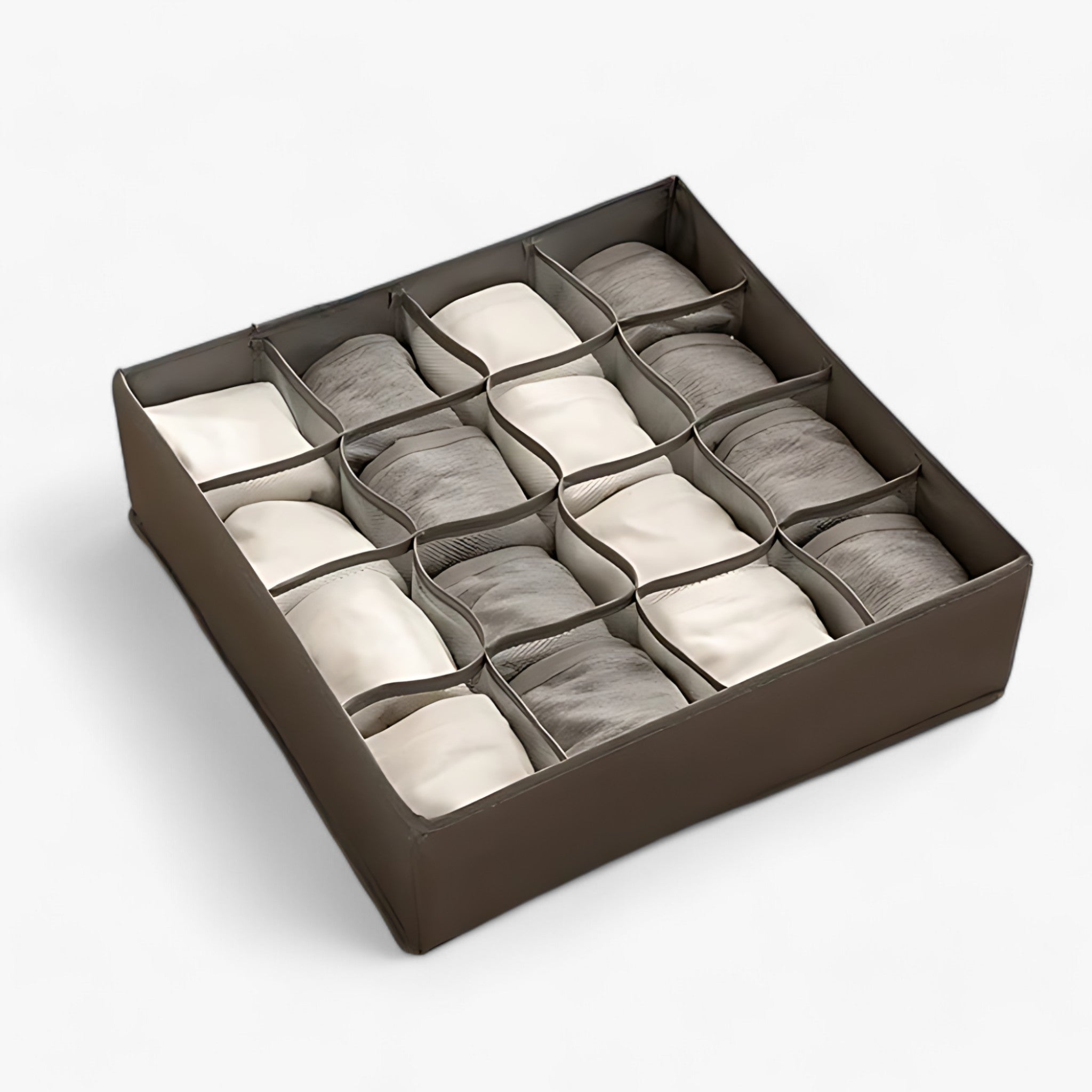 Organizzatore di Biancheria Intima | Separatore di Cassetti Regolabile - Mantieni Calze e Suti in Ordine e Organizzati - Grigio 16 Stanze - closet organizer Clothing Organizer Organizer underwear organizer wardrobe organizer - Concept Palermo