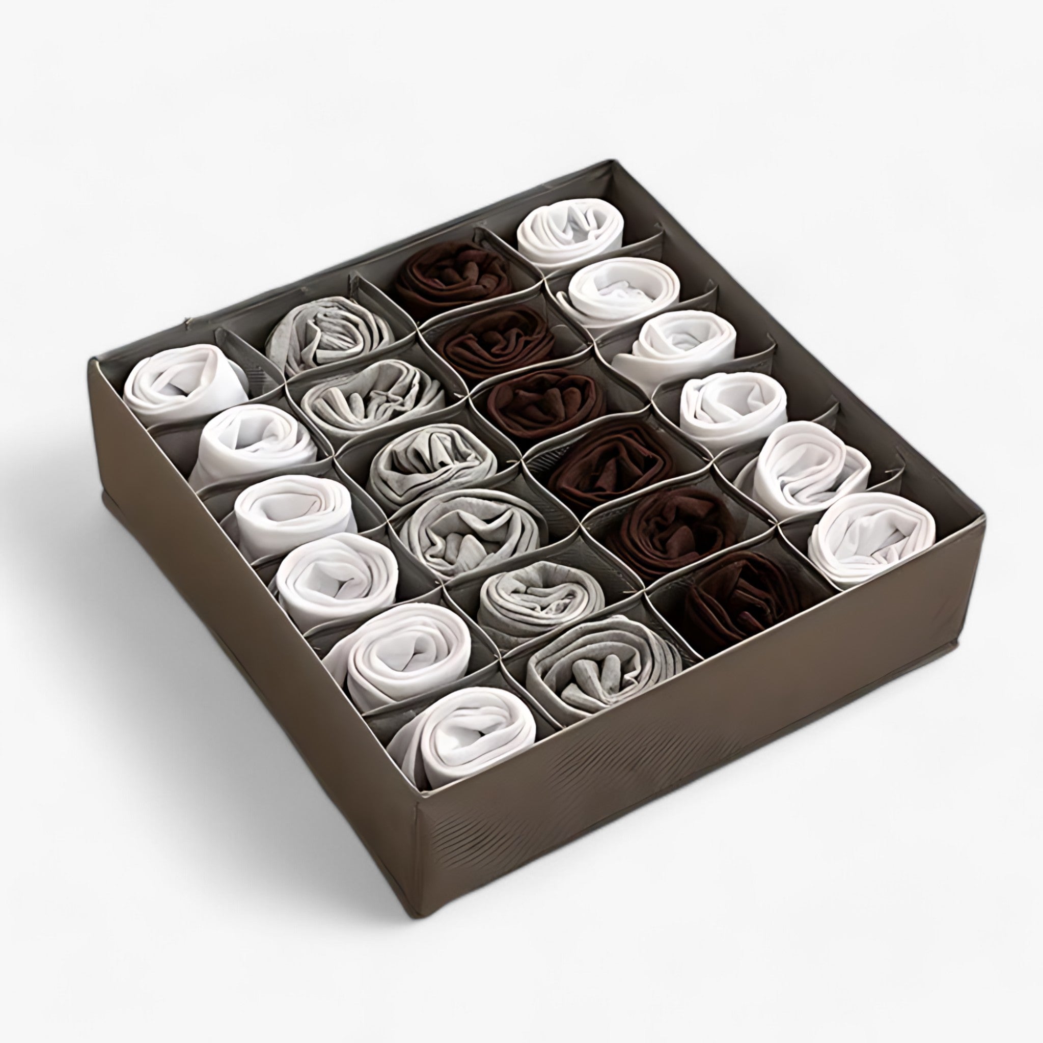 Organizzatore di Biancheria Intima | Separatore di Cassetti Regolabile - Mantieni Calze e Suti in Ordine e Organizzati - Grigio 24 Stanze - closet organizer Clothing Organizer Organizer underwear organizer wardrobe organizer - Concept Palermo