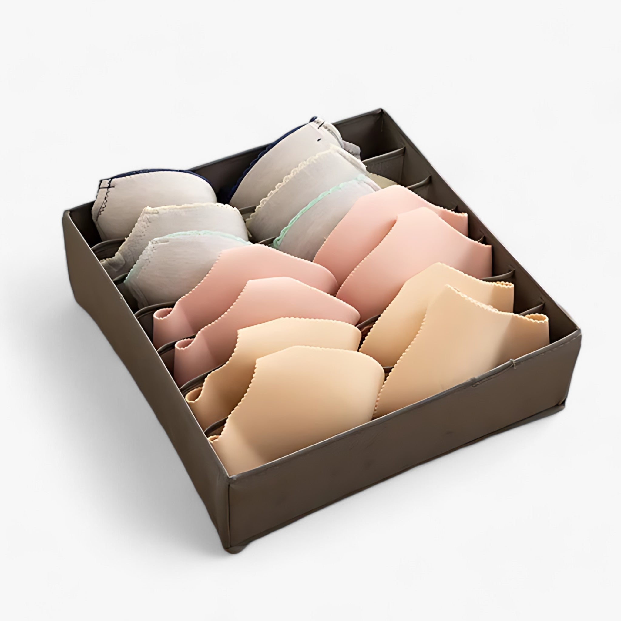 Organizzatore di Biancheria Intima | Separatore di Cassetti Regolabile - Mantieni Calze e Suti in Ordine e Organizzati - Grigio 7 Stanze - closet organizer Clothing Organizer Organizer underwear organizer wardrobe organizer - Concept Palermo