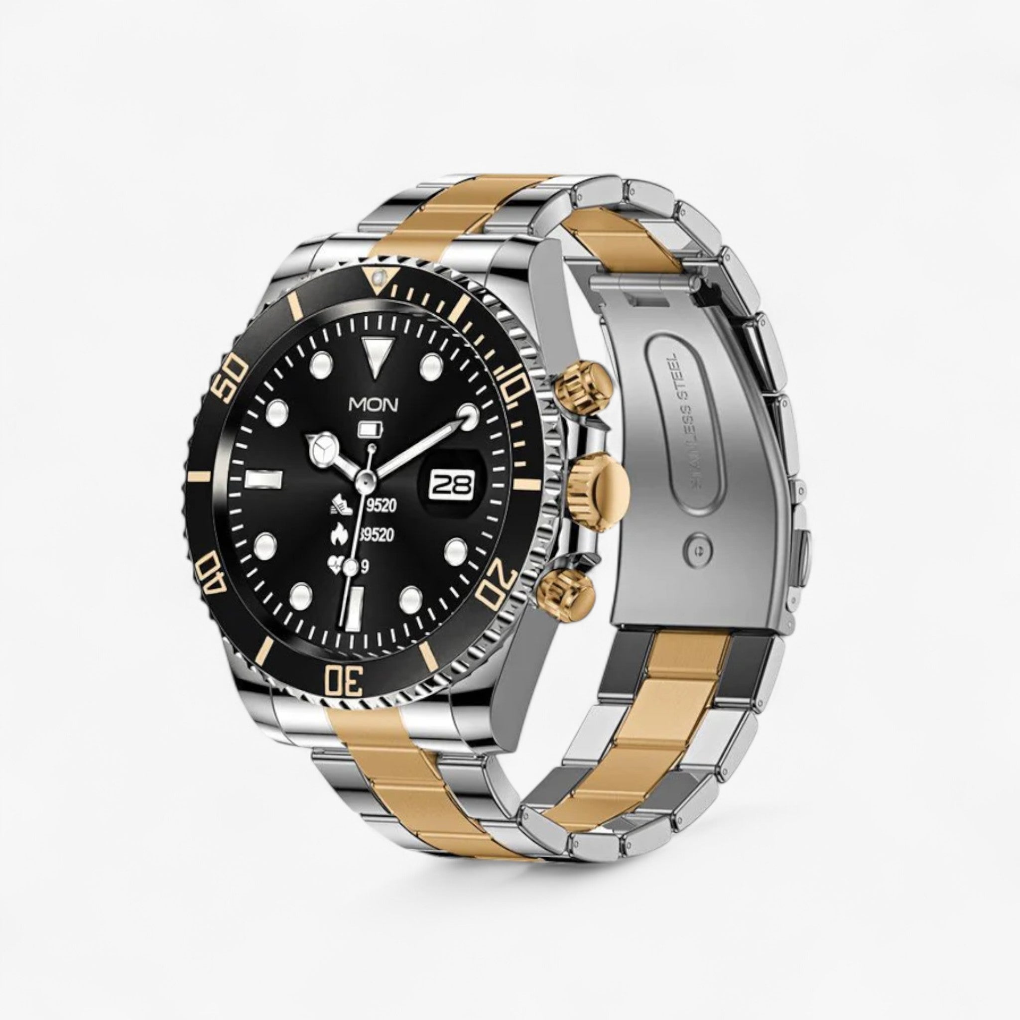 Hulk™ Smartwatch - Elegante con Monitoraggio del Frequenza Cardiaca - Nero Oro - Smart Watches watches wistwatches - Concept Palermo